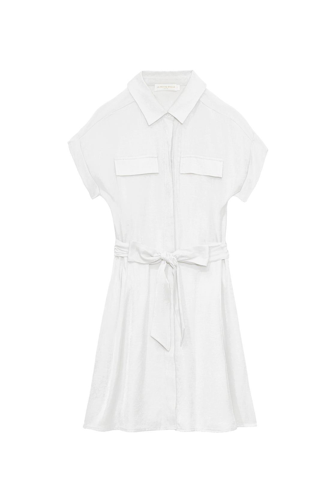 Short straight ecru dress - Rae