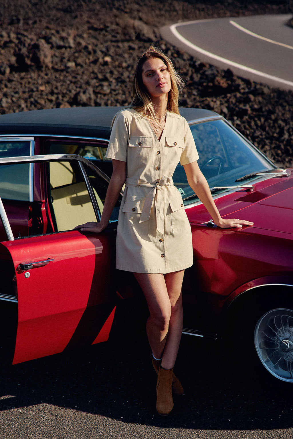 Short beige dress - Raya