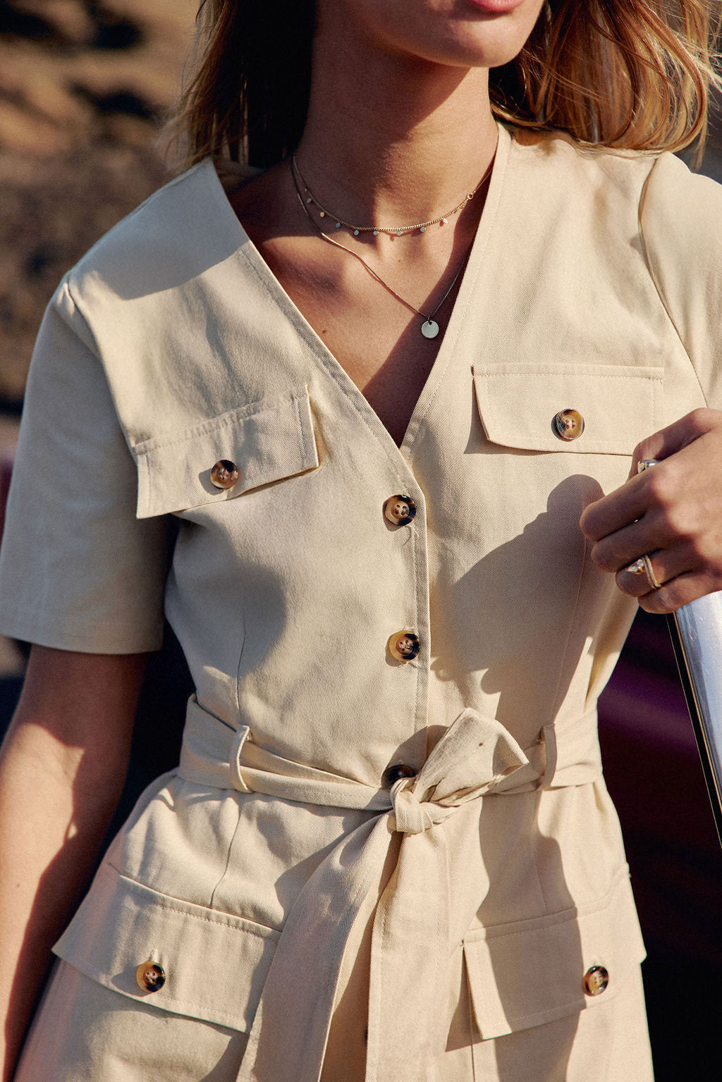 Short beige dress - Raya
