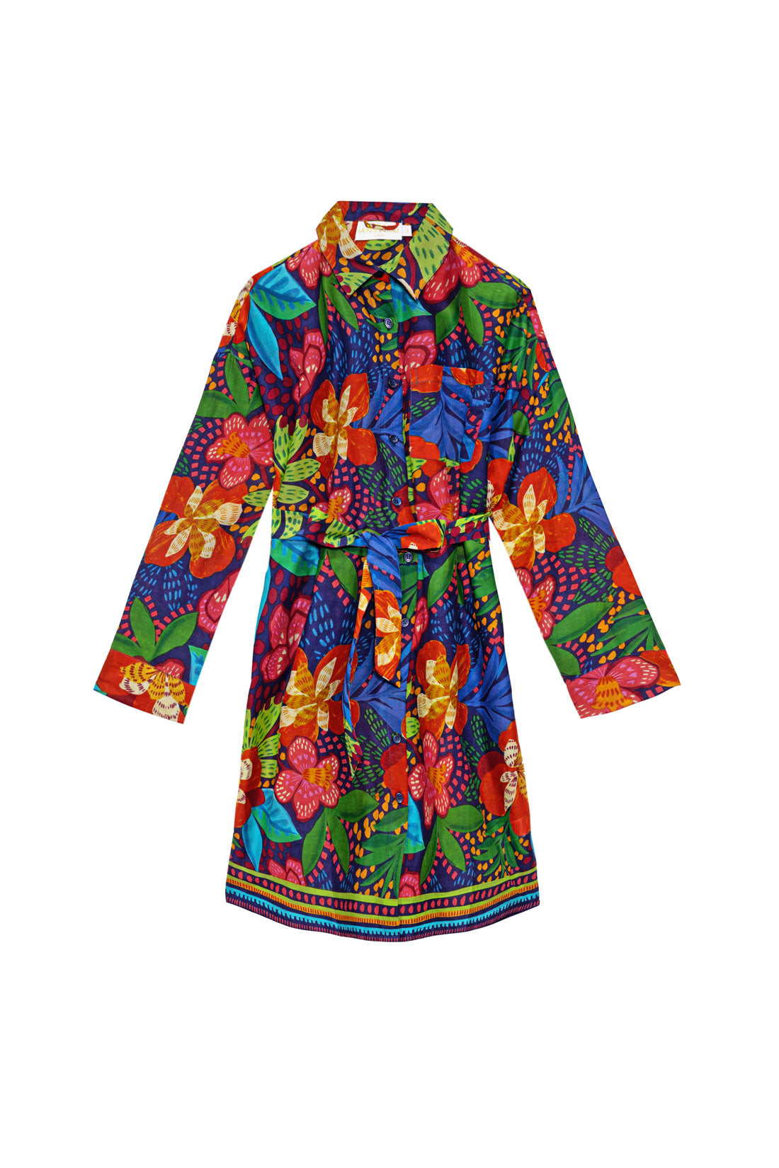 Robe chemise à motif floral - Reeze