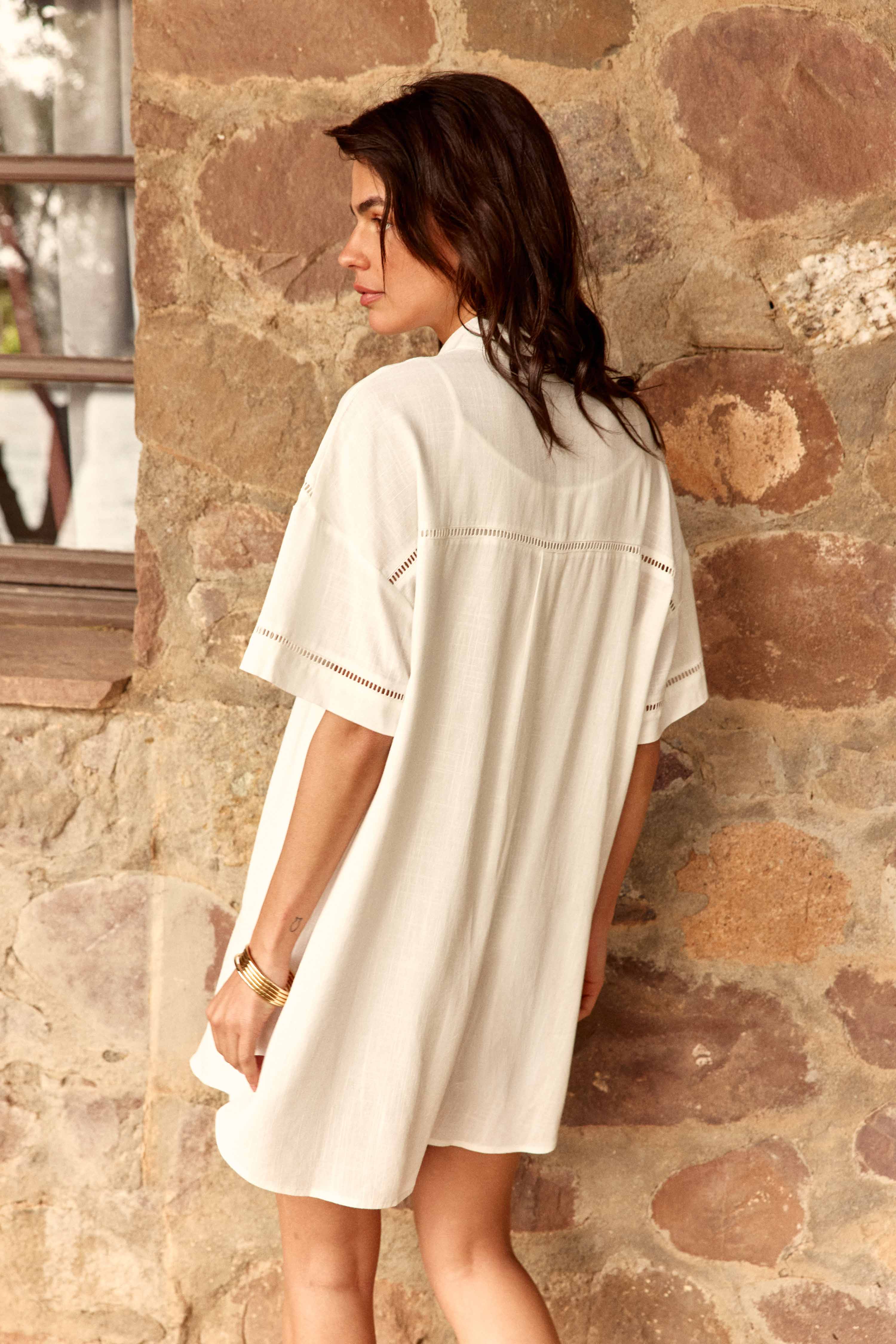 Reila - Besticktes Hemdkleid