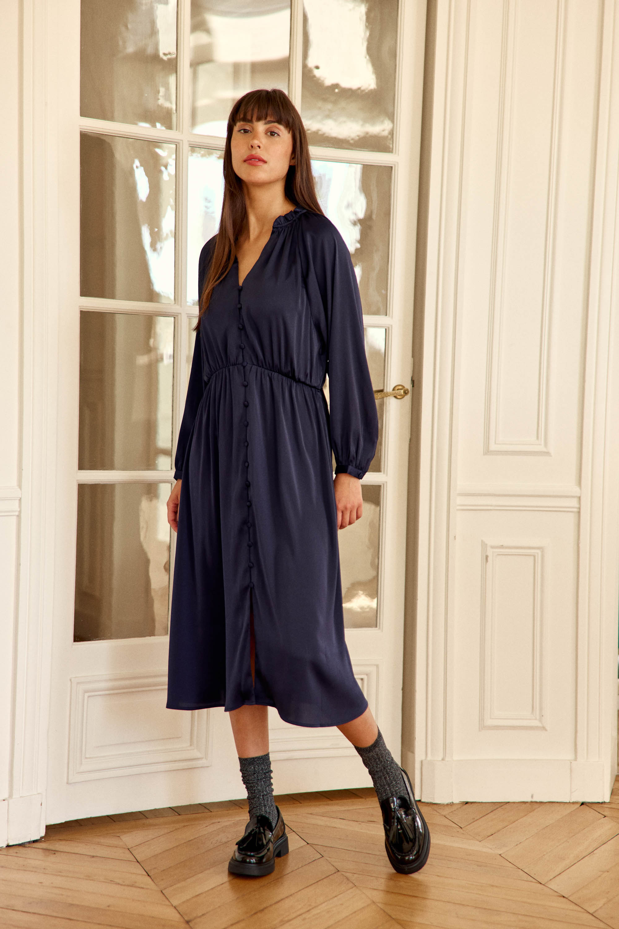 Robe midi Renan - Marine