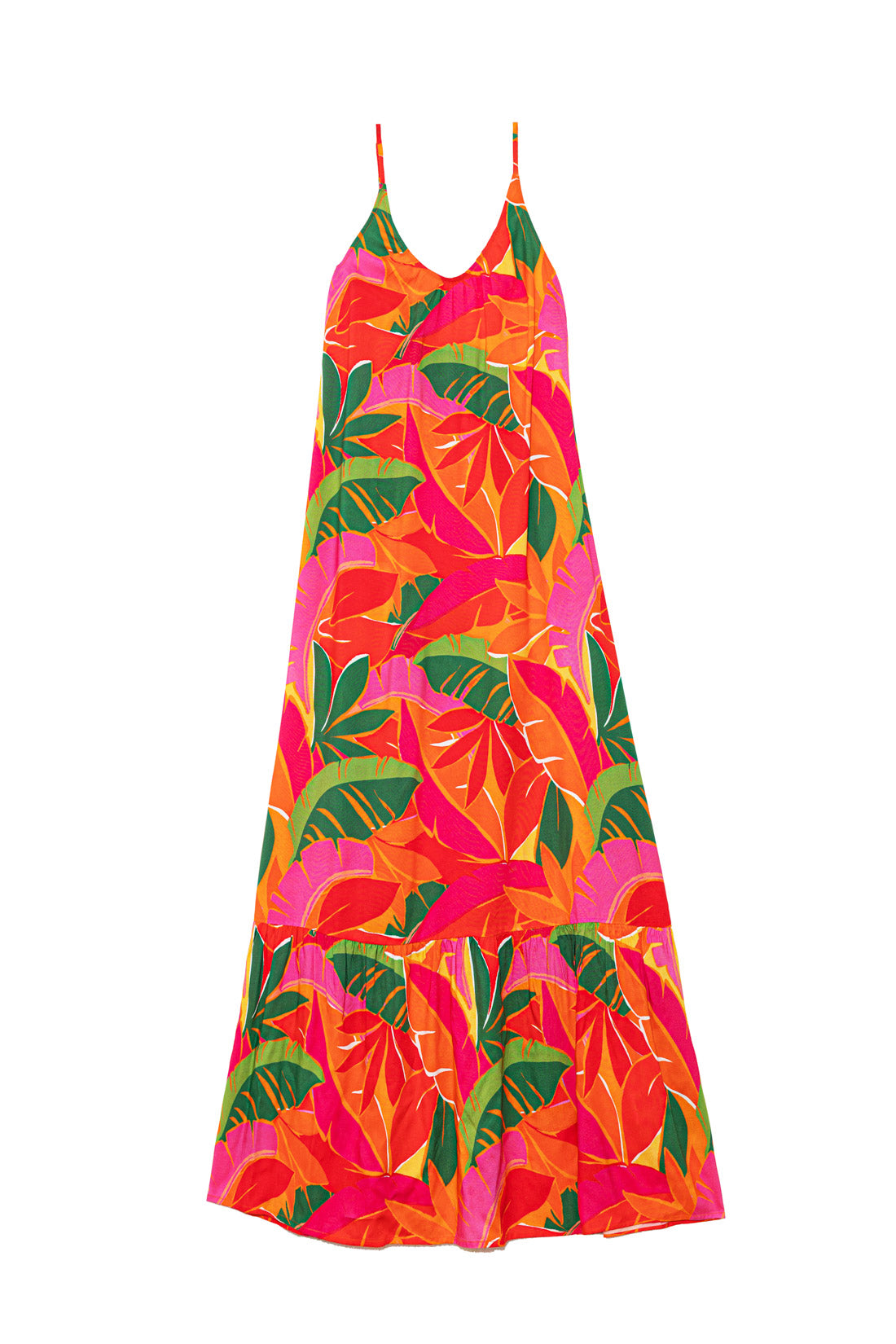 Robe longue à motif tropicolor - Rhona