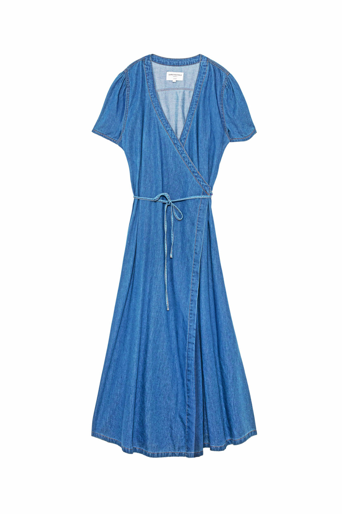 Long denim wash dress - Riley