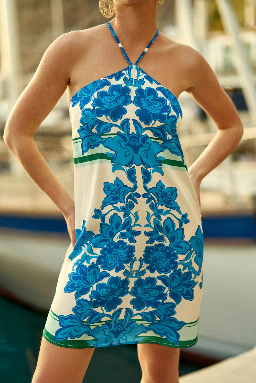 Robe courte trapèze à imprimé fleurs - Rina