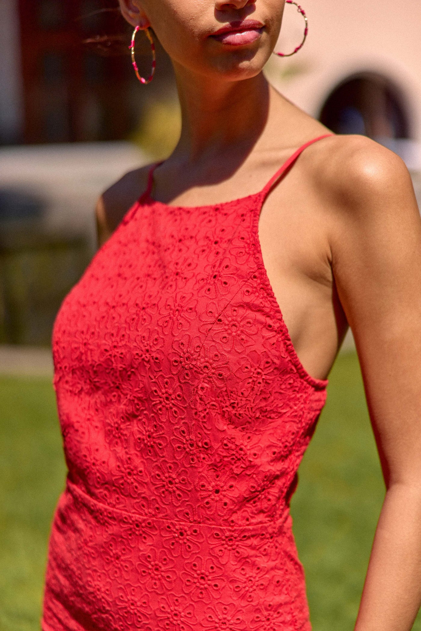 Red backless dress - Rindra