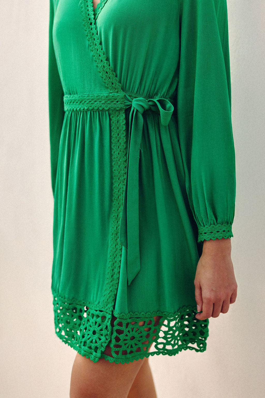 Robe courte portefeuille vert - River