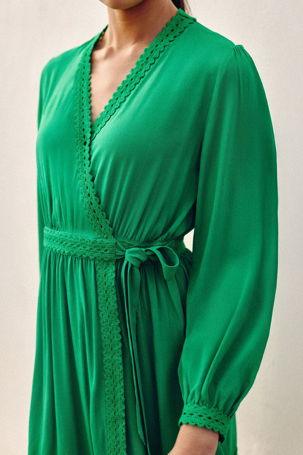 Robe courte portefeuille vert - River