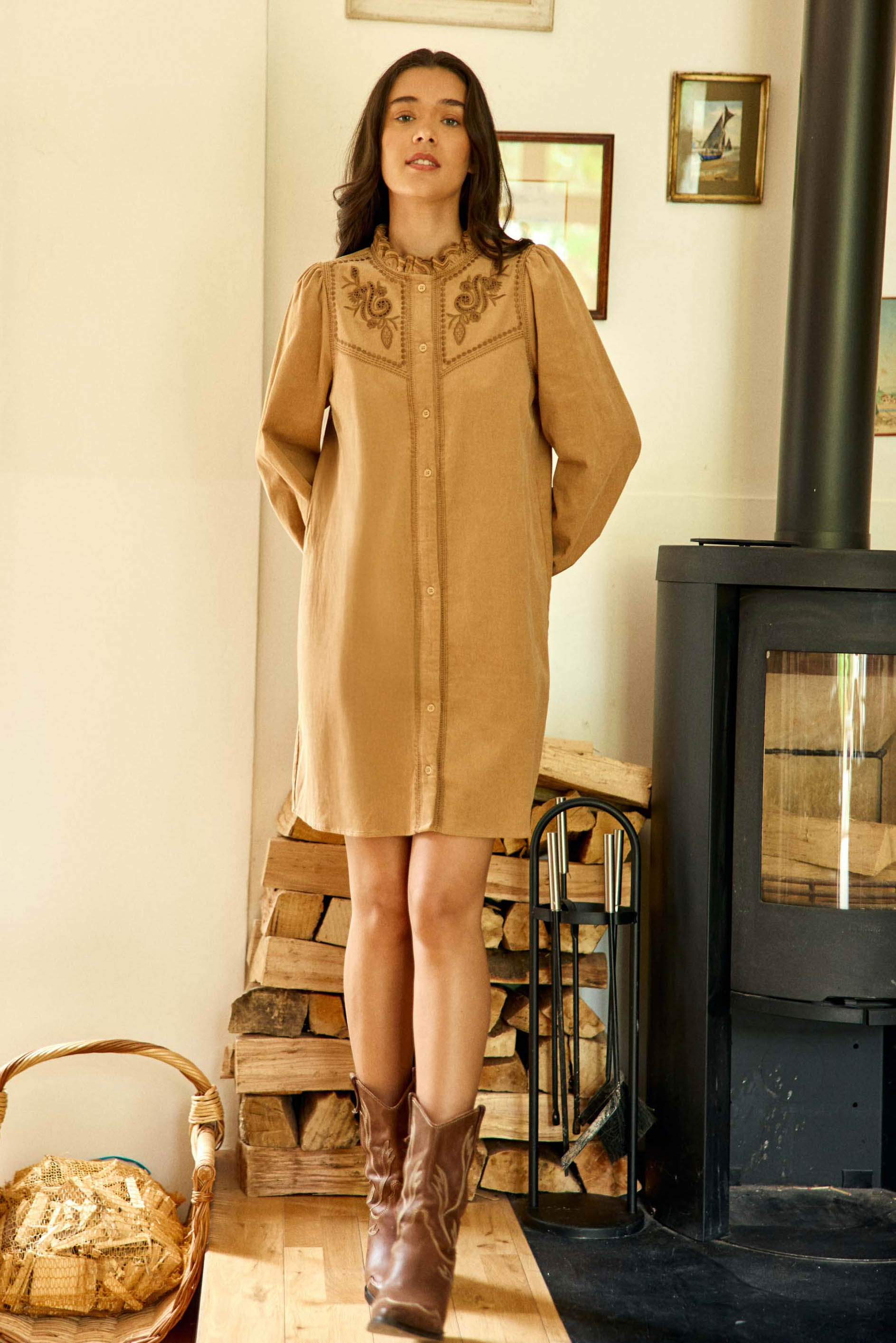 Robe beige - Riya