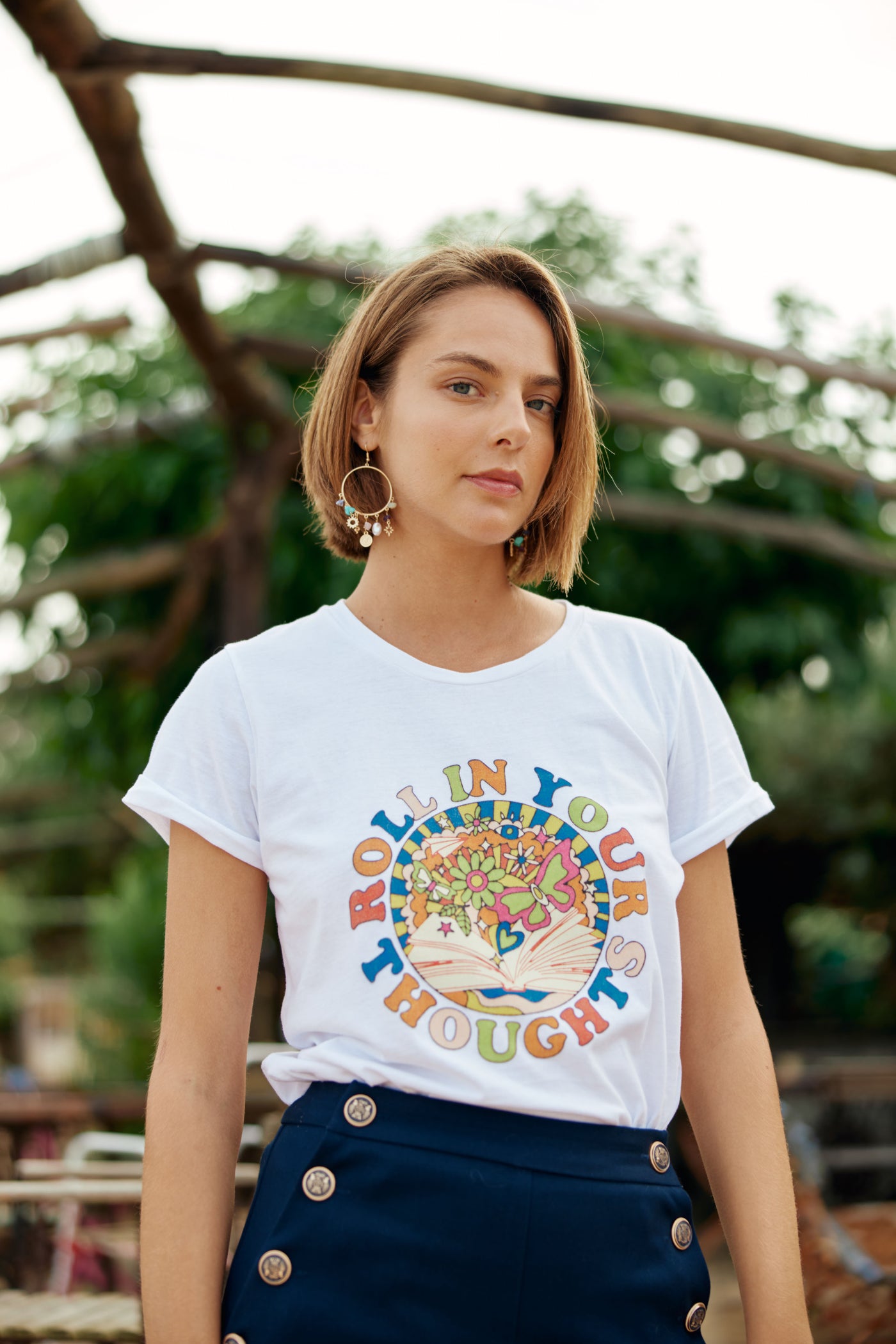 T-shirt Roll-in - Blanc
