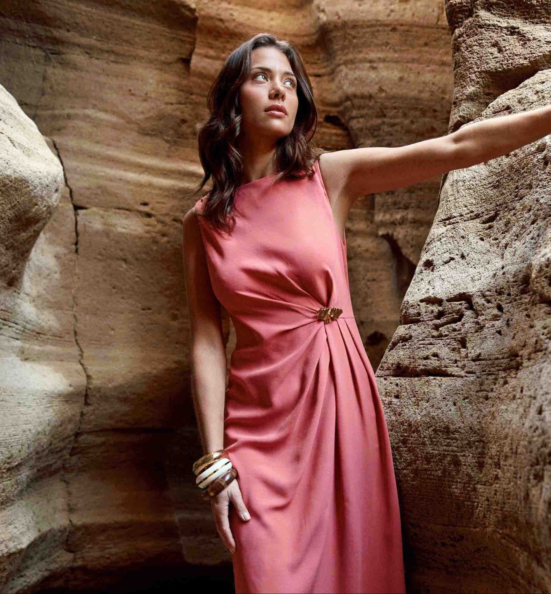 Rosa - Robe midi asymétrique