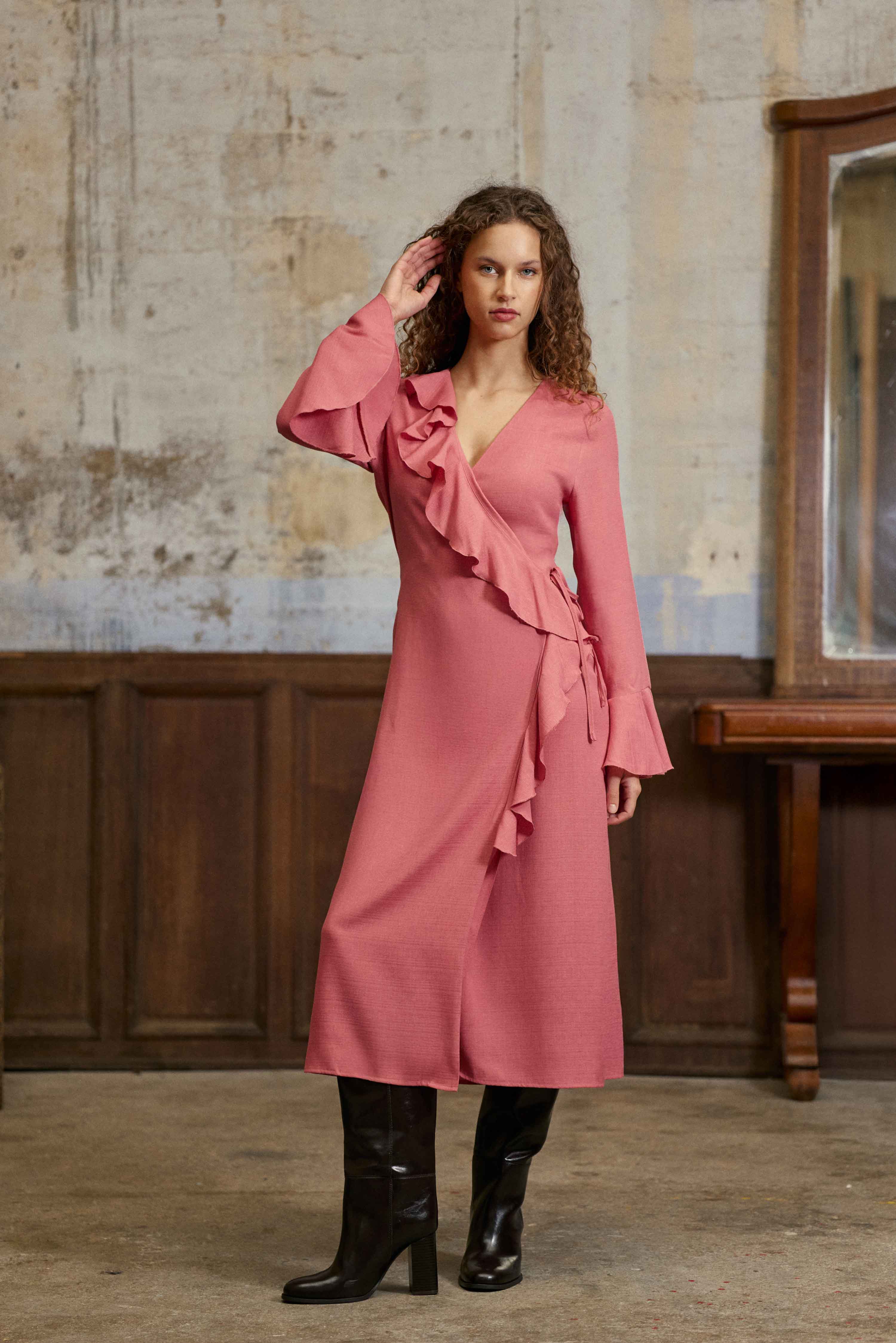Rosae - Midi wrap dress