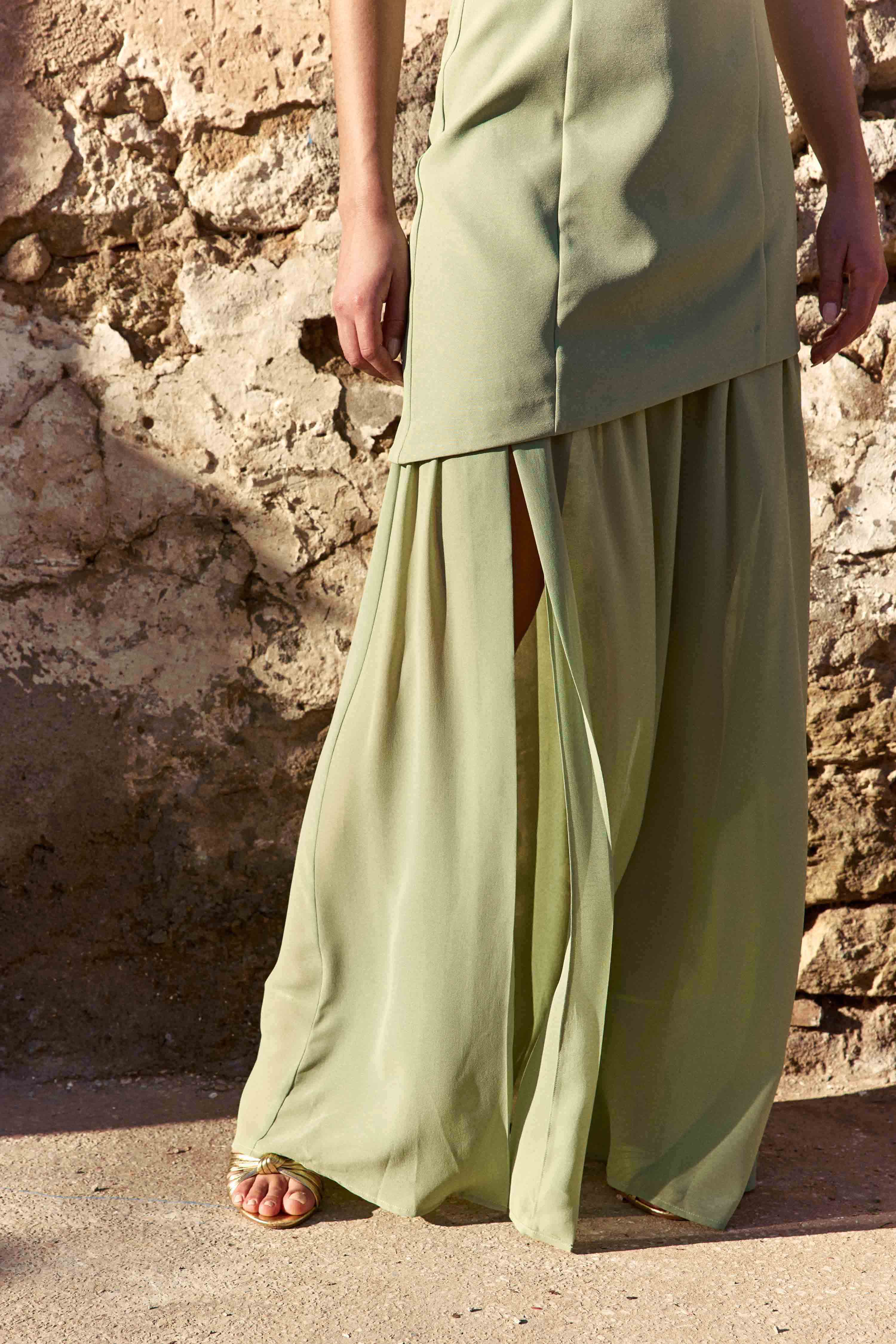 Robe Rosemonde - Vert Amande