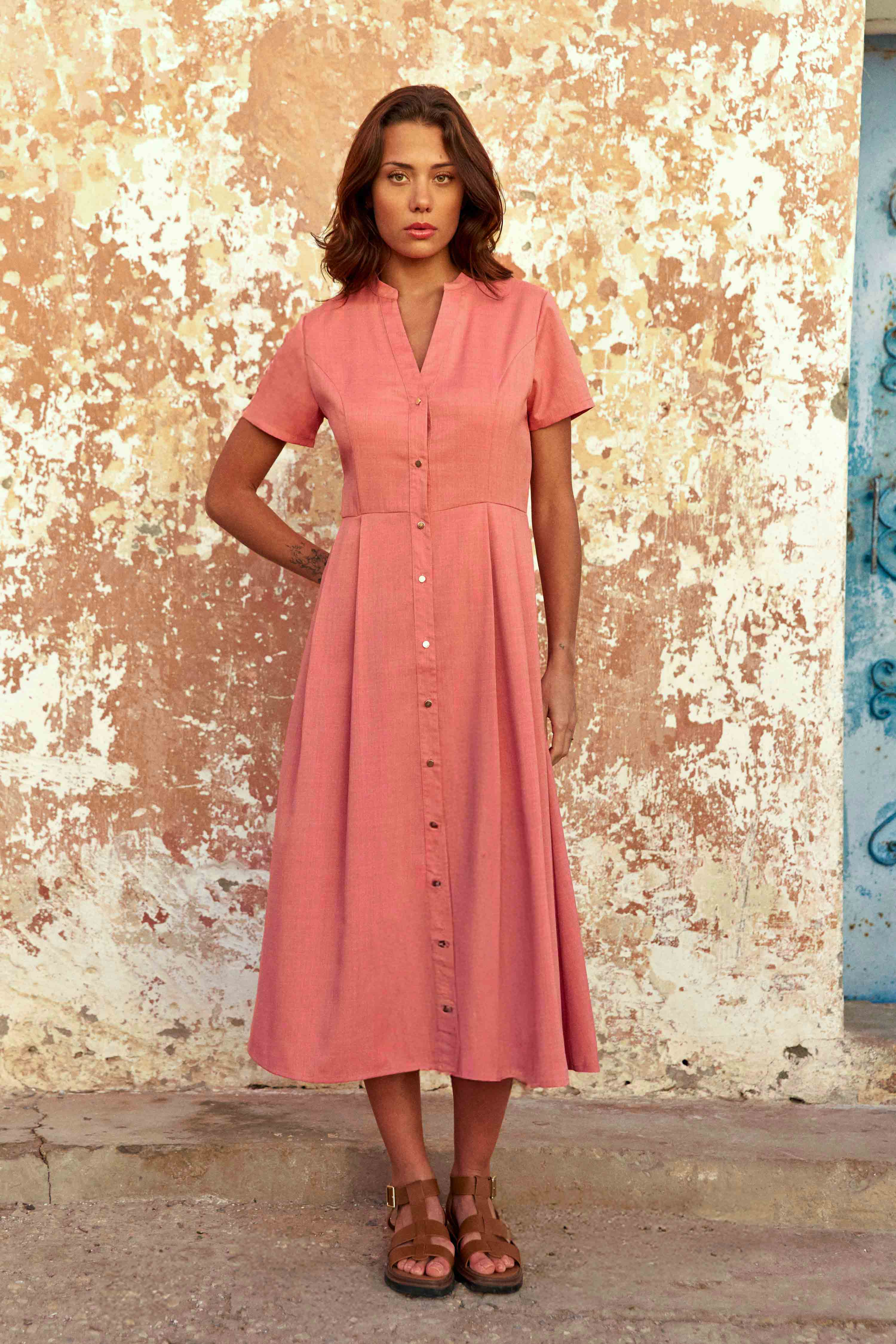 Rosie - Robe midi évasée