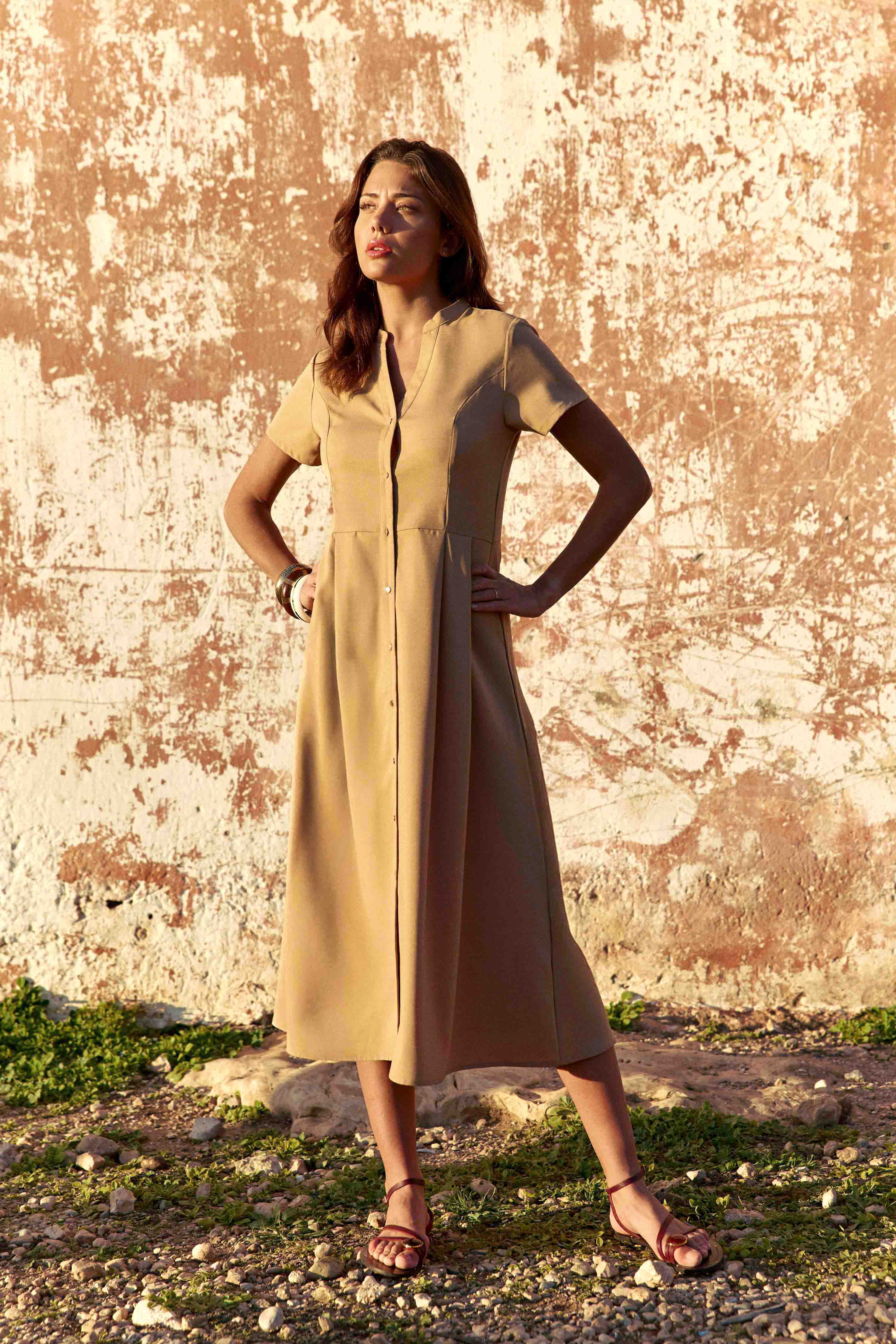 Rosie - Robe midi évasée