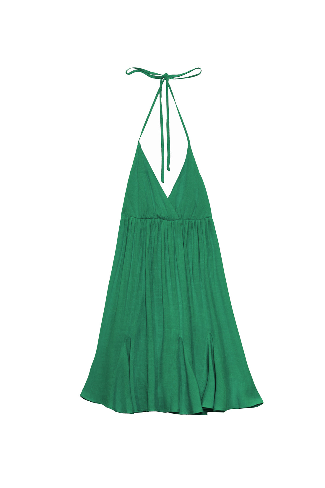 Robe courte dos nu vert - Rutha