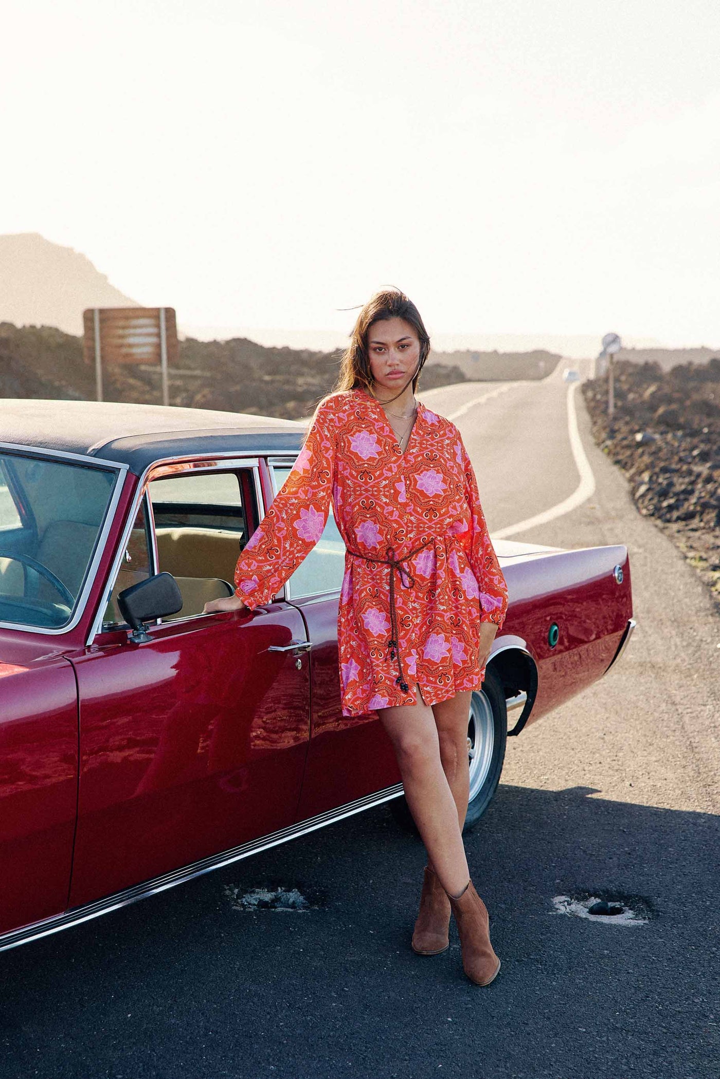 Orange flared dress - Ruy