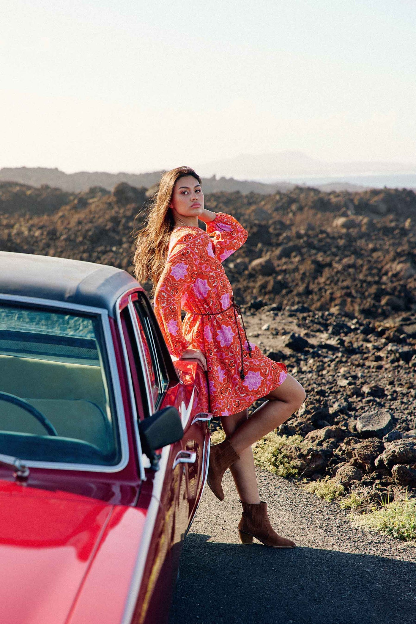 Orange flared dress - Ruy