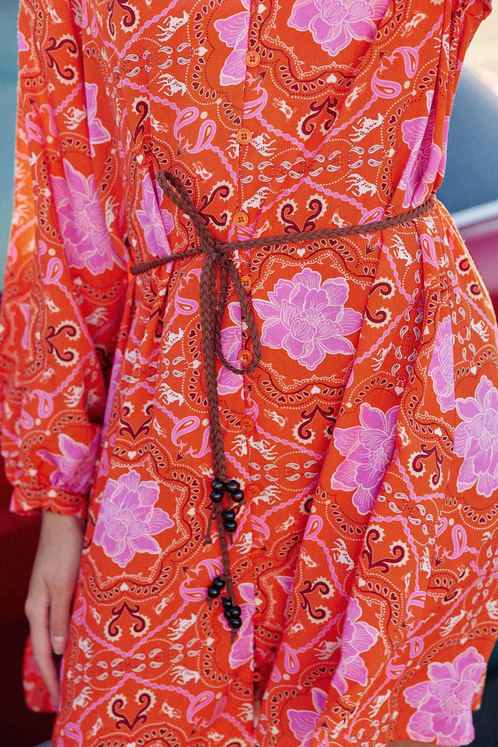 Orange flared dress - Ruy