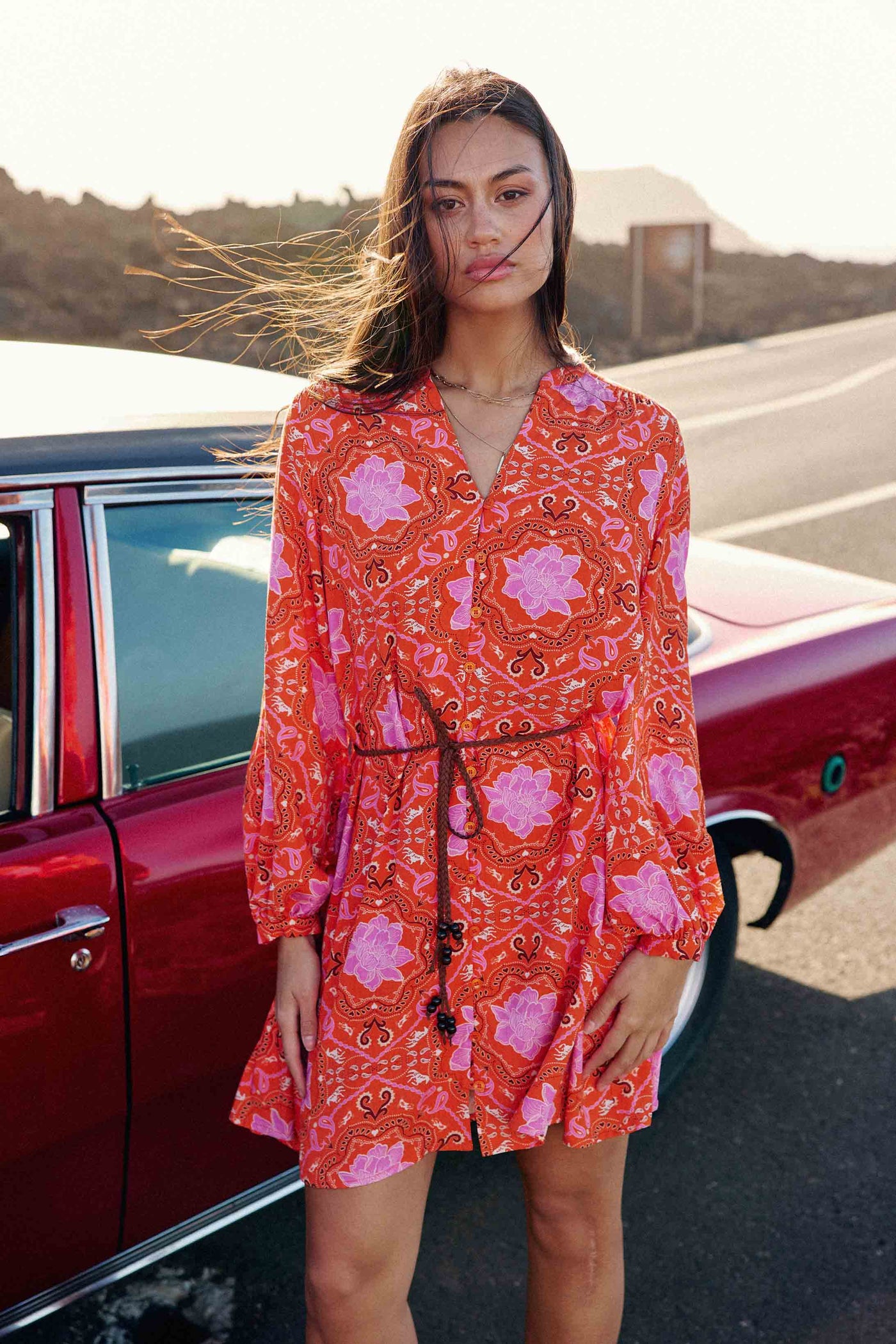 Orange flared dress - Ruy