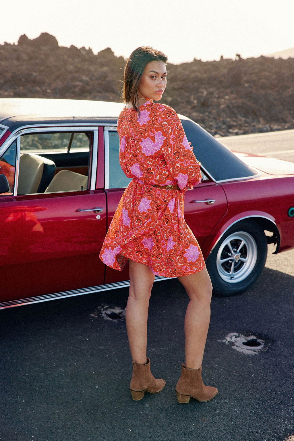 Orange flared dress - Ruy
