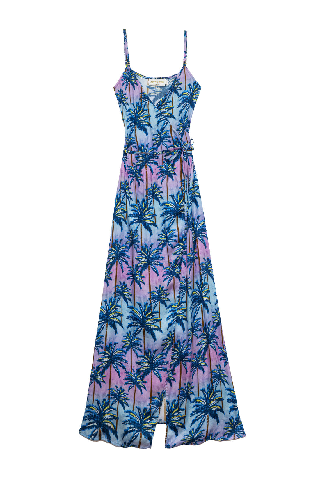 Robe longue portefeuille palmier - Ruzan