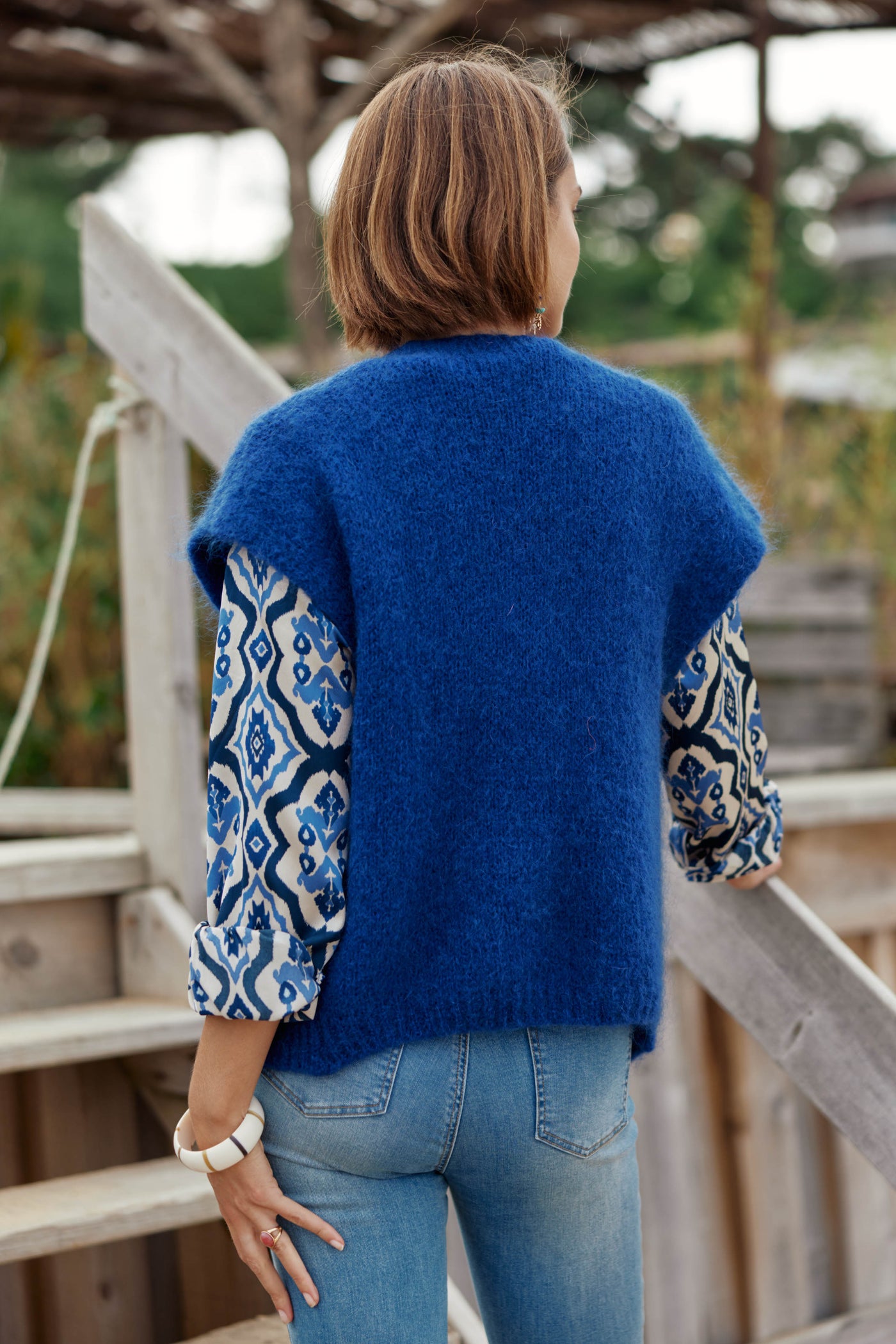 Cardigan Sade - Bleu