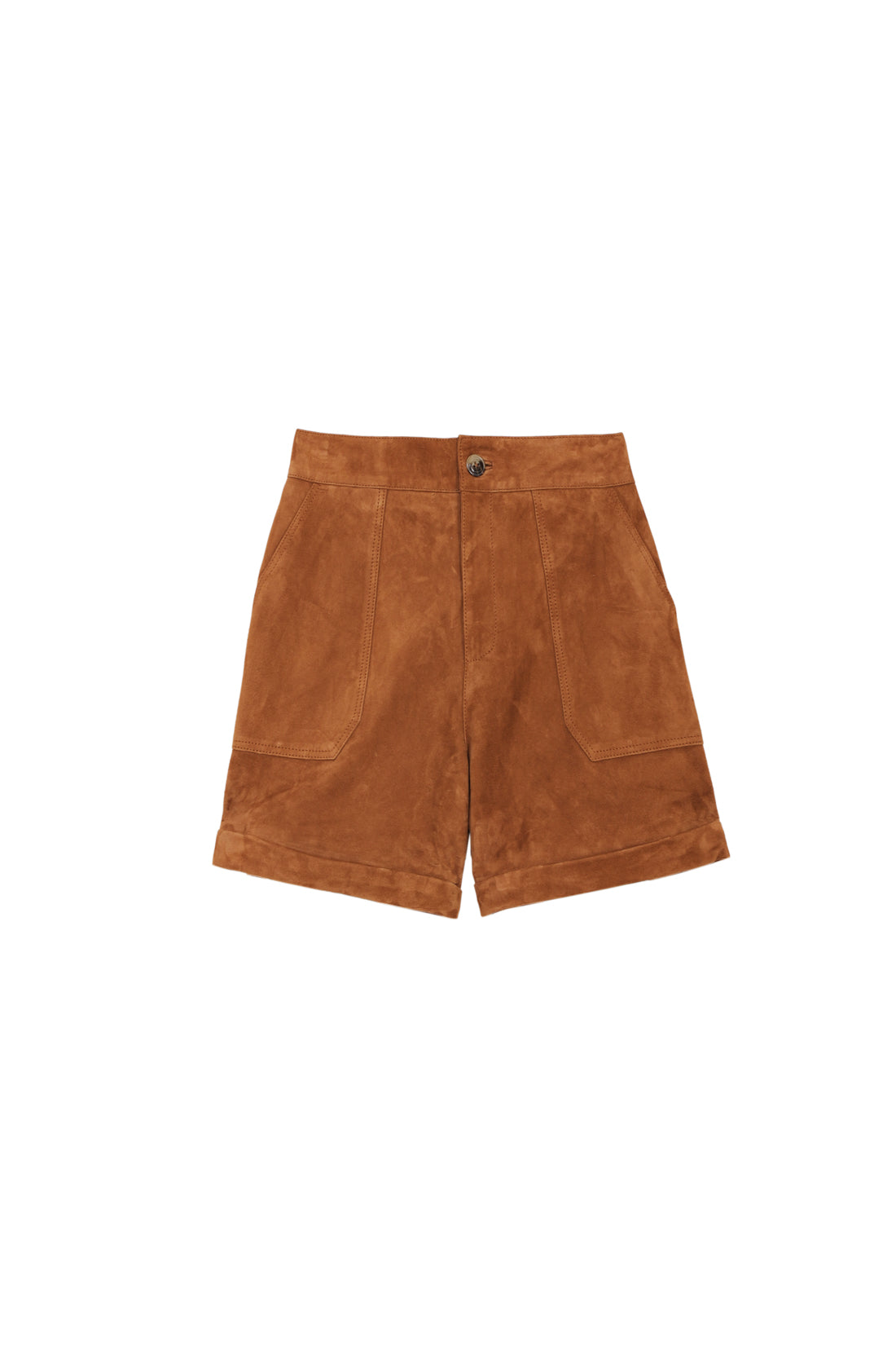 Camel leather shorts - Sidra