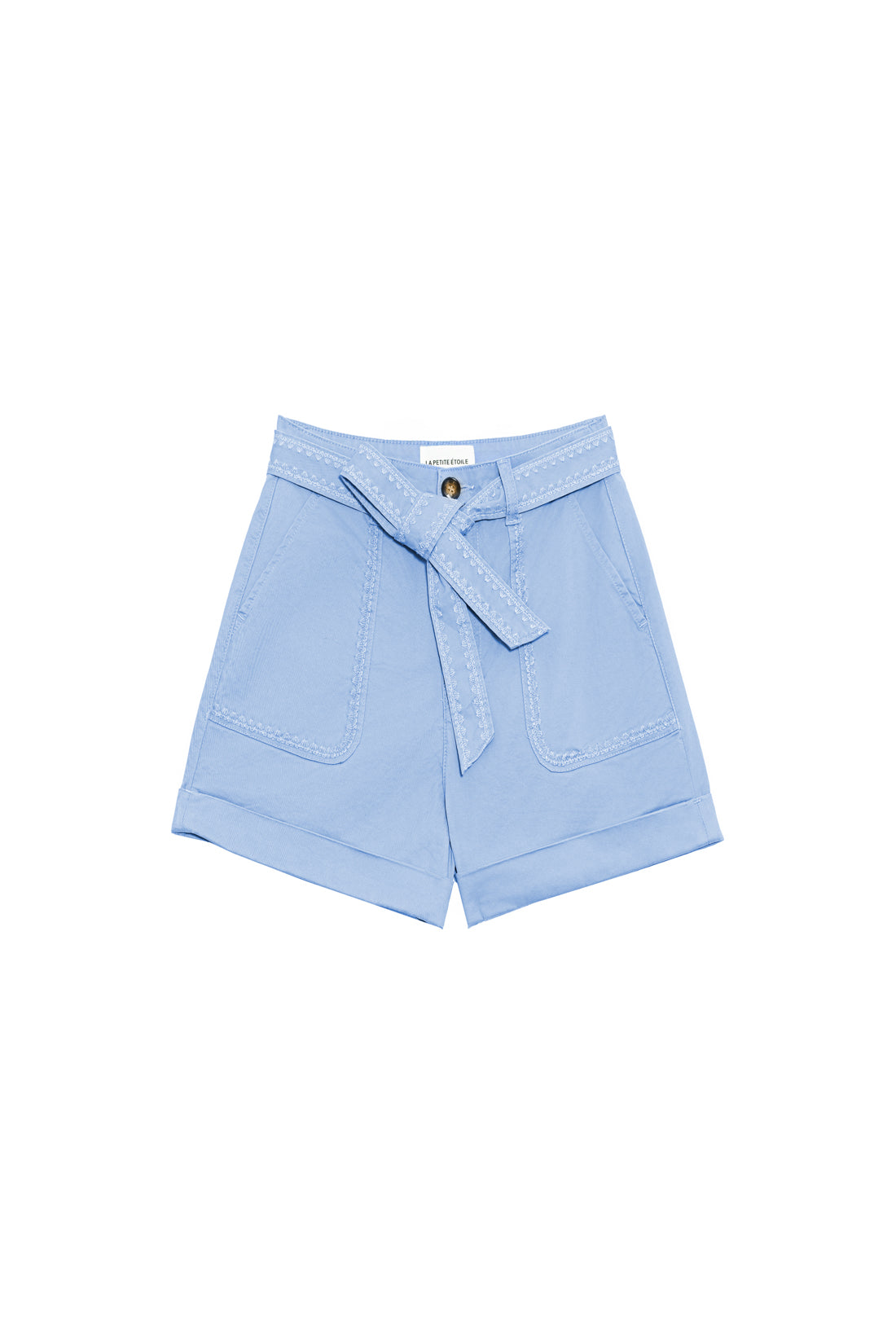 Blue high-waisted shorts - Soeli