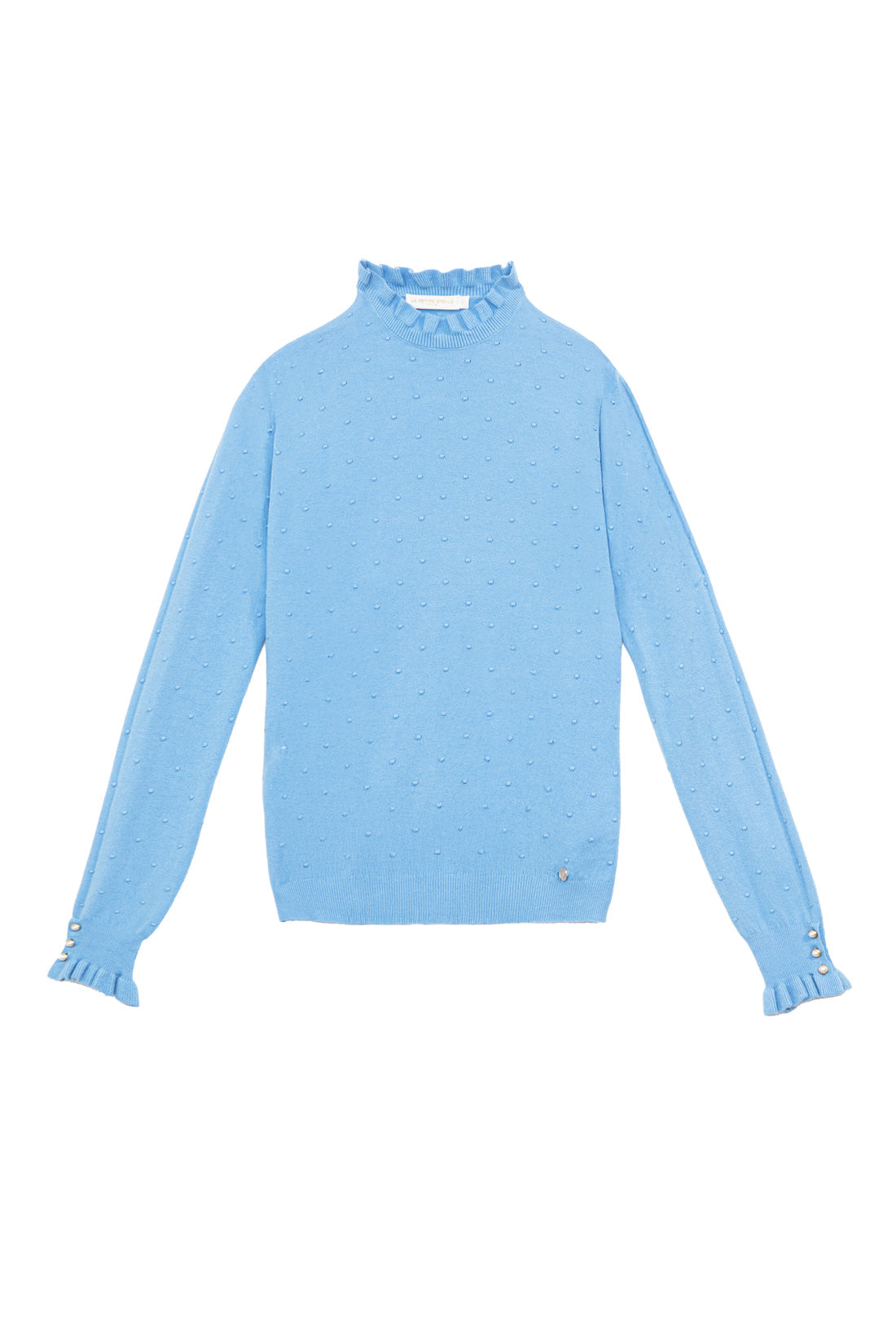 Sky blue high neck sweater - Solferinos