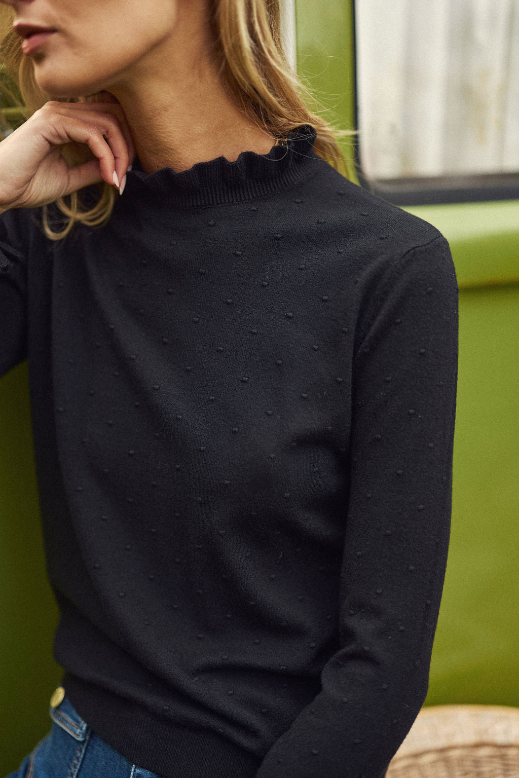 Pull col montant noir - Solferinos