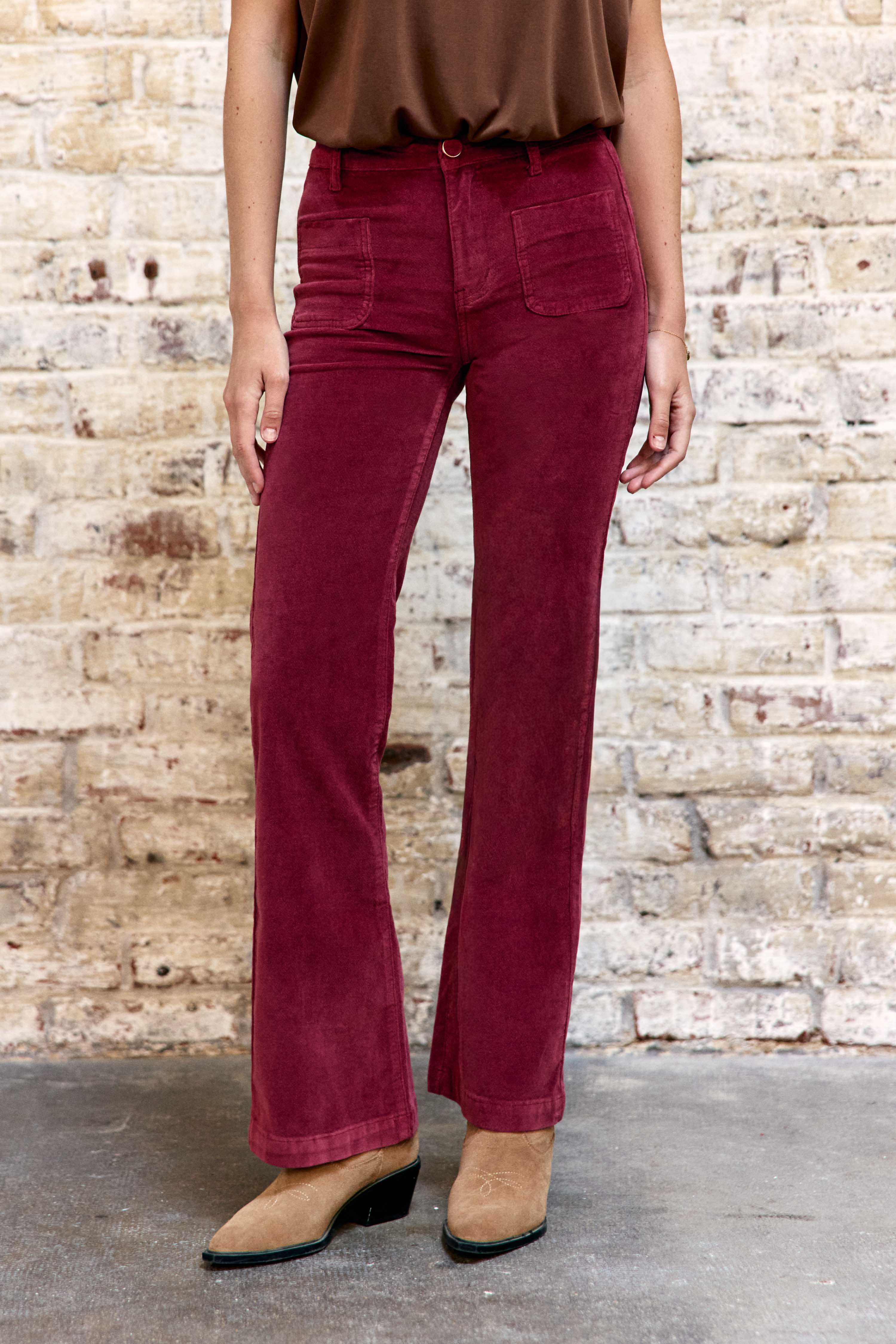 Sonny – Pantalon flare en velours