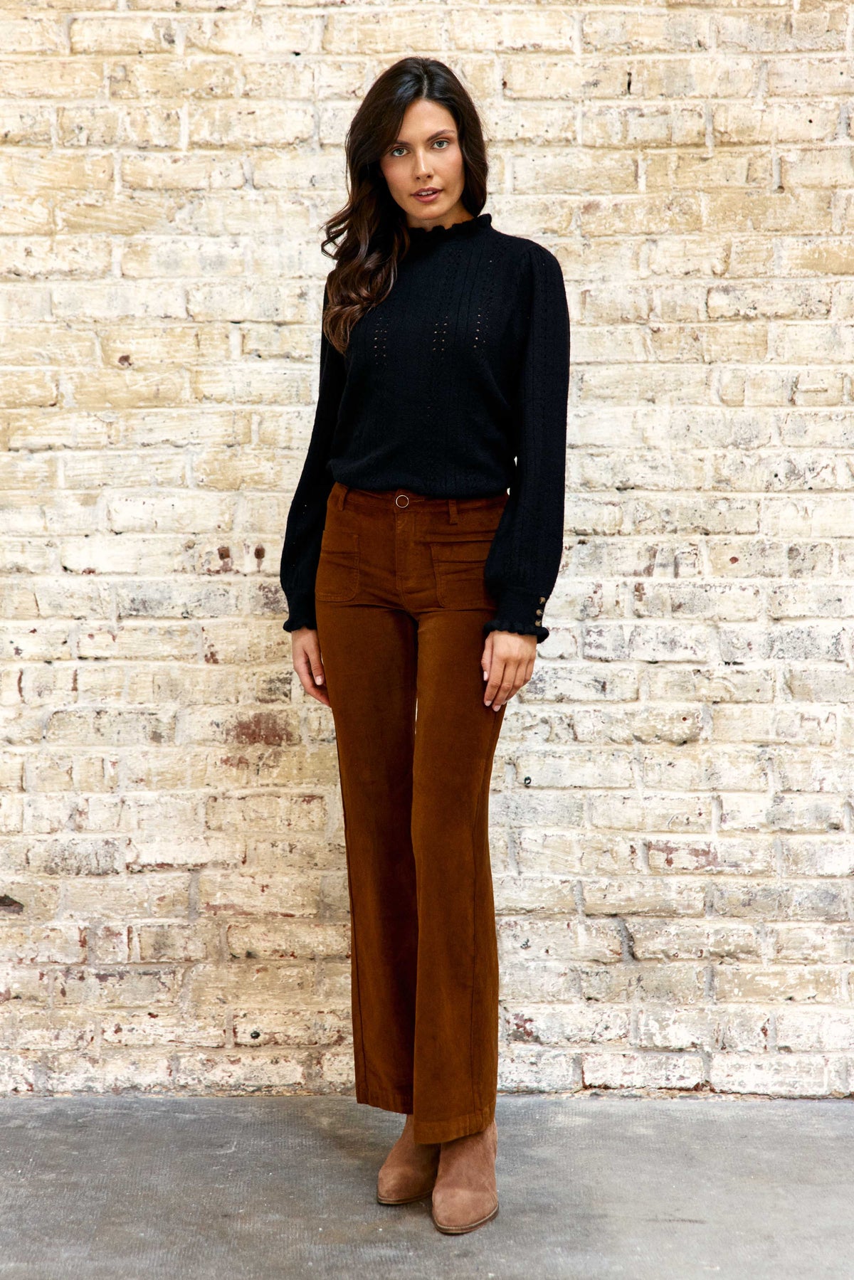 Sonny – Pantalon flare en velours