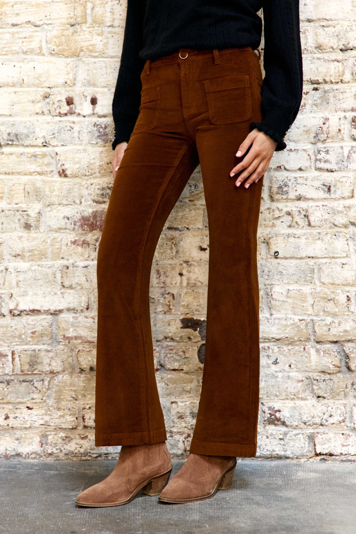 Sonny – Pantalon flare en velours