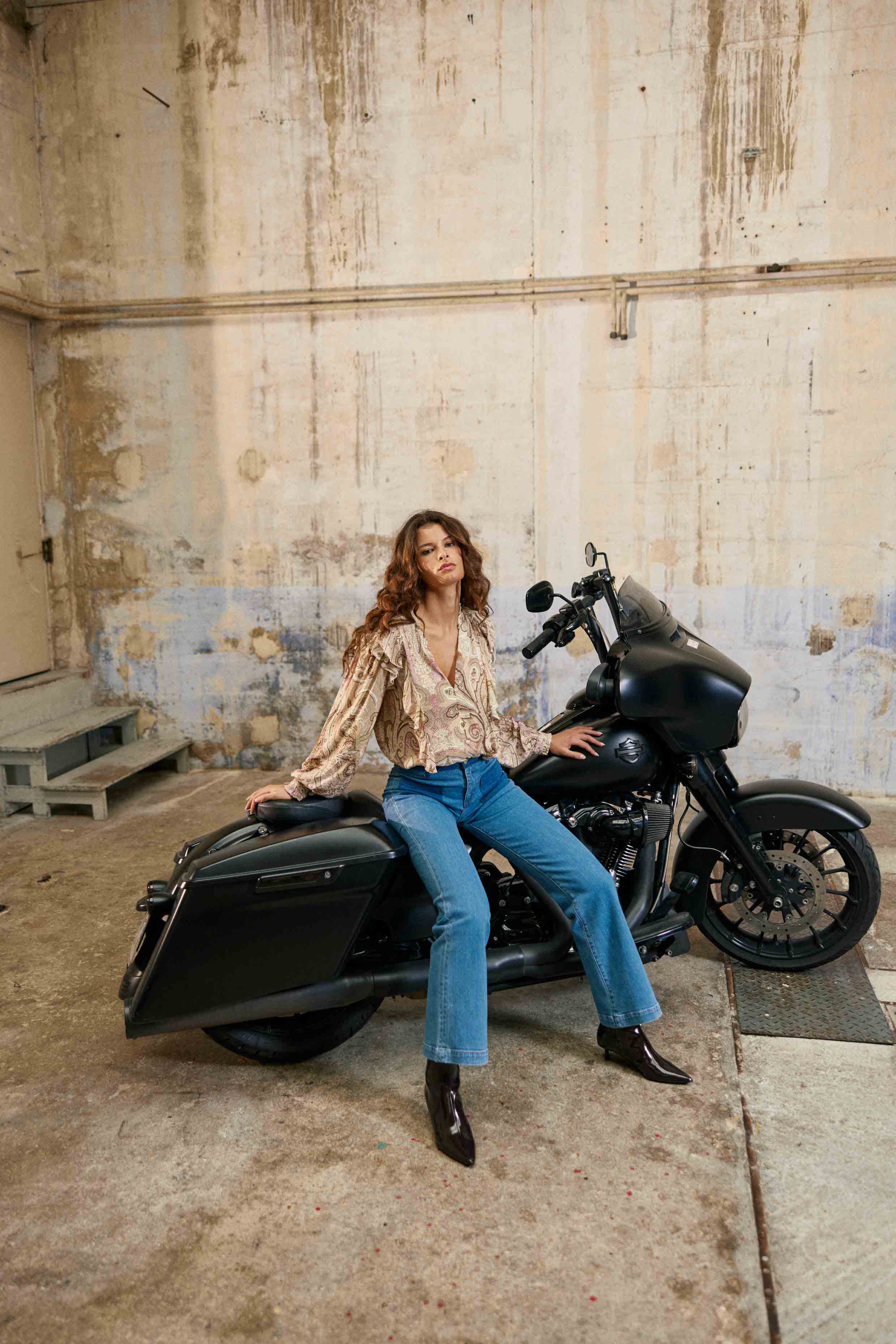 Jean flare contrasté stone – Sonnya