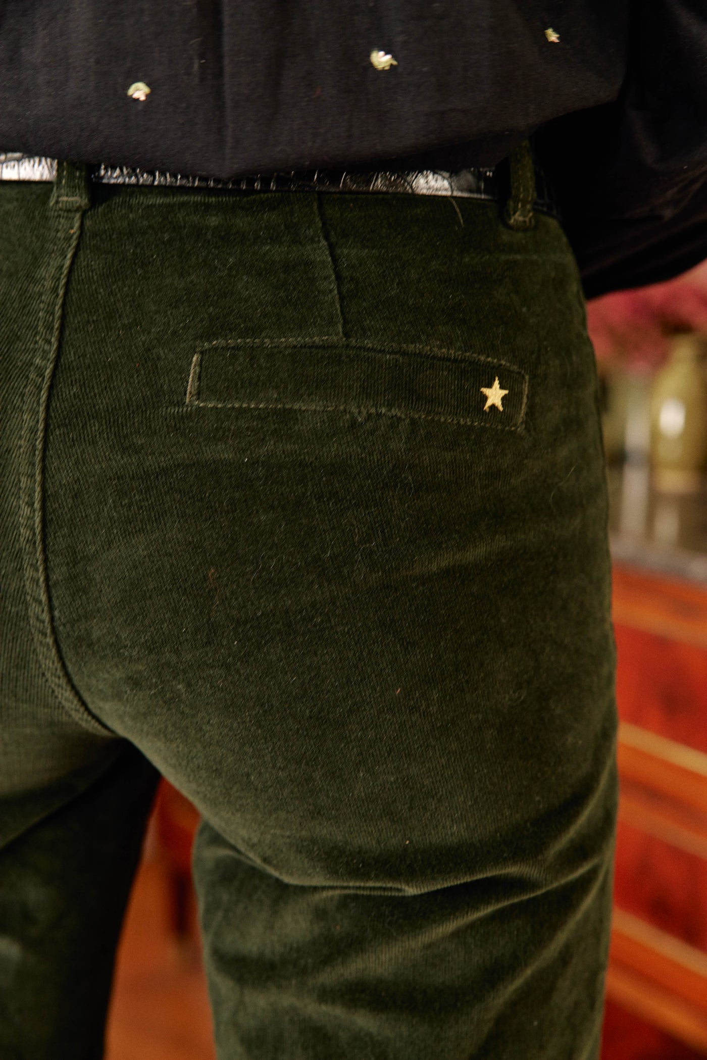 Pants Sonny Velours - Vert Fonce