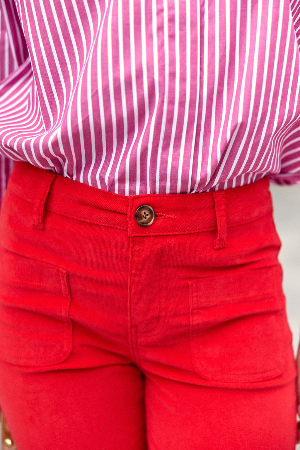 Sonny velvet pants - Red