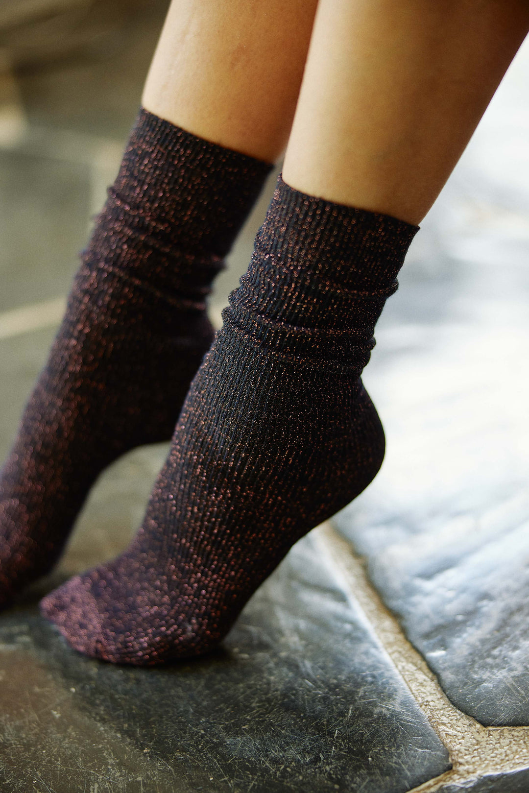 Chaussettes Cheville ILARY GLAM Avec Cristaux Et Perles - Coton - Noir Ou Blanc - Taille Unique 35-40