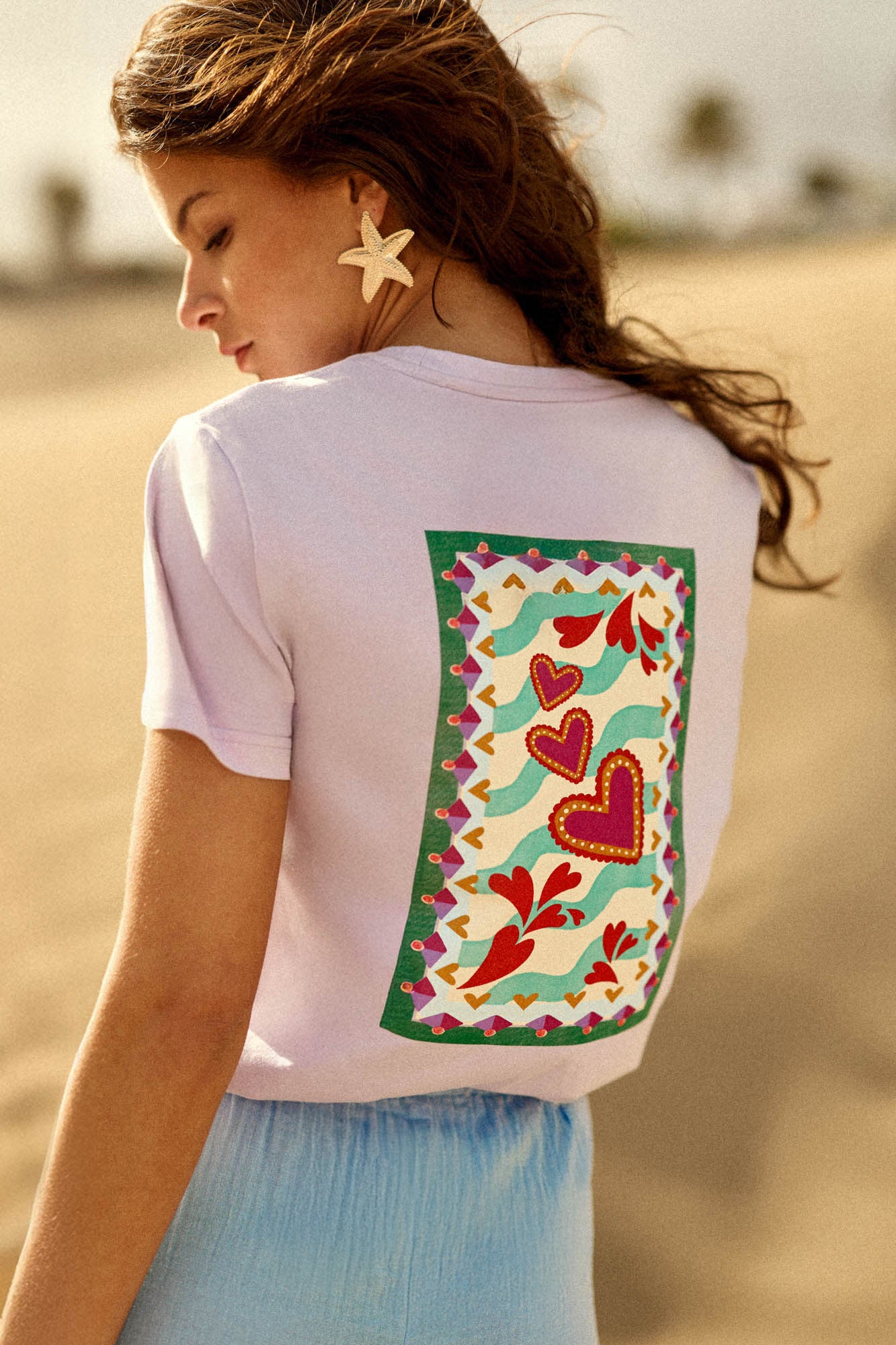 T-shirt sérigraphié parme - Tack