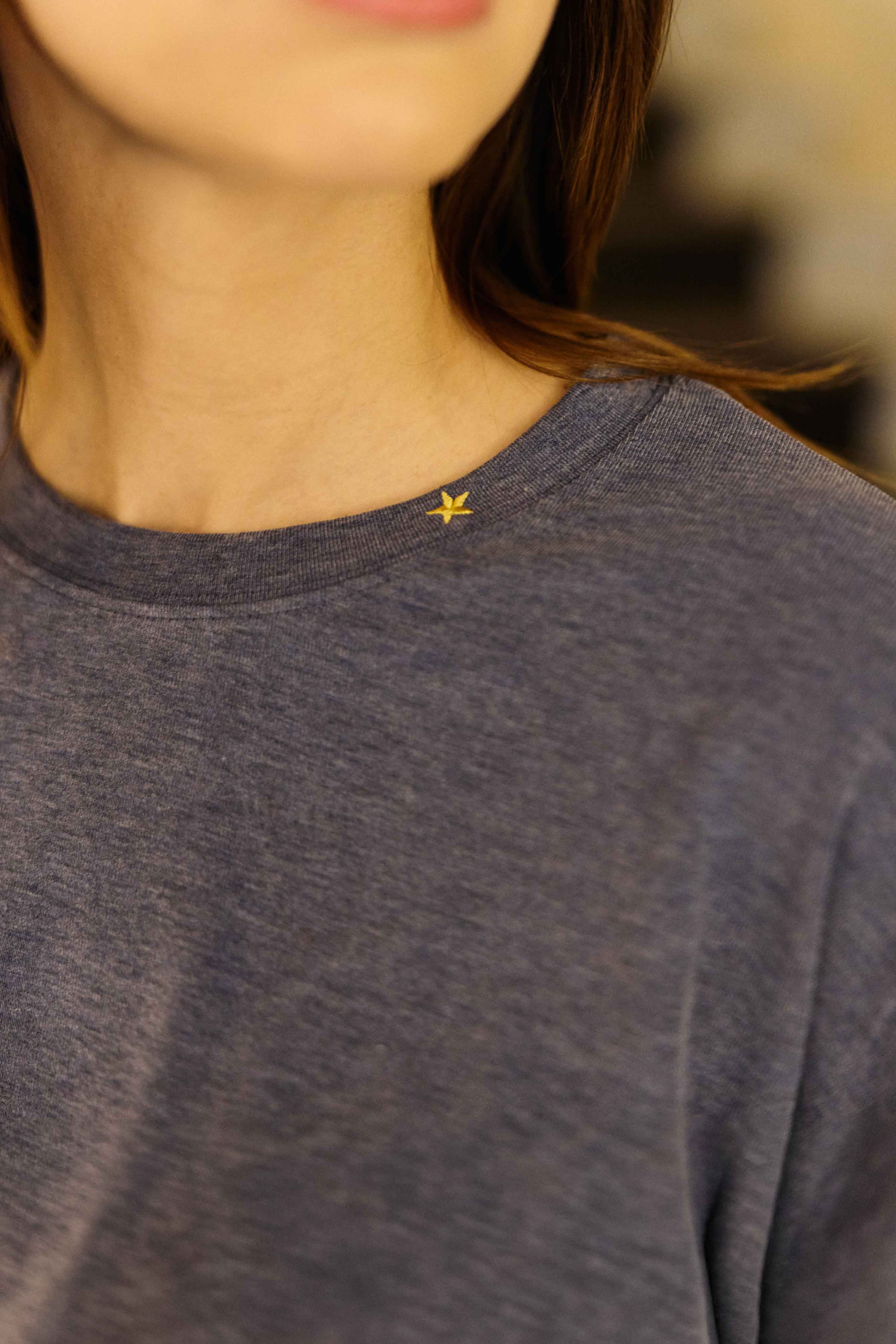 T-shirt maille bleu gris - Tais