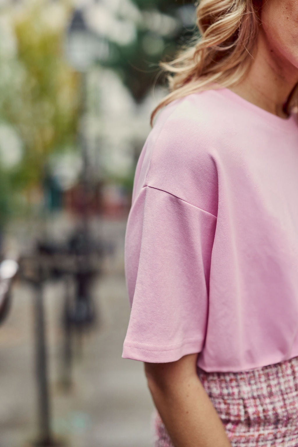 Pink short-sleeved sweatshirt - Tais