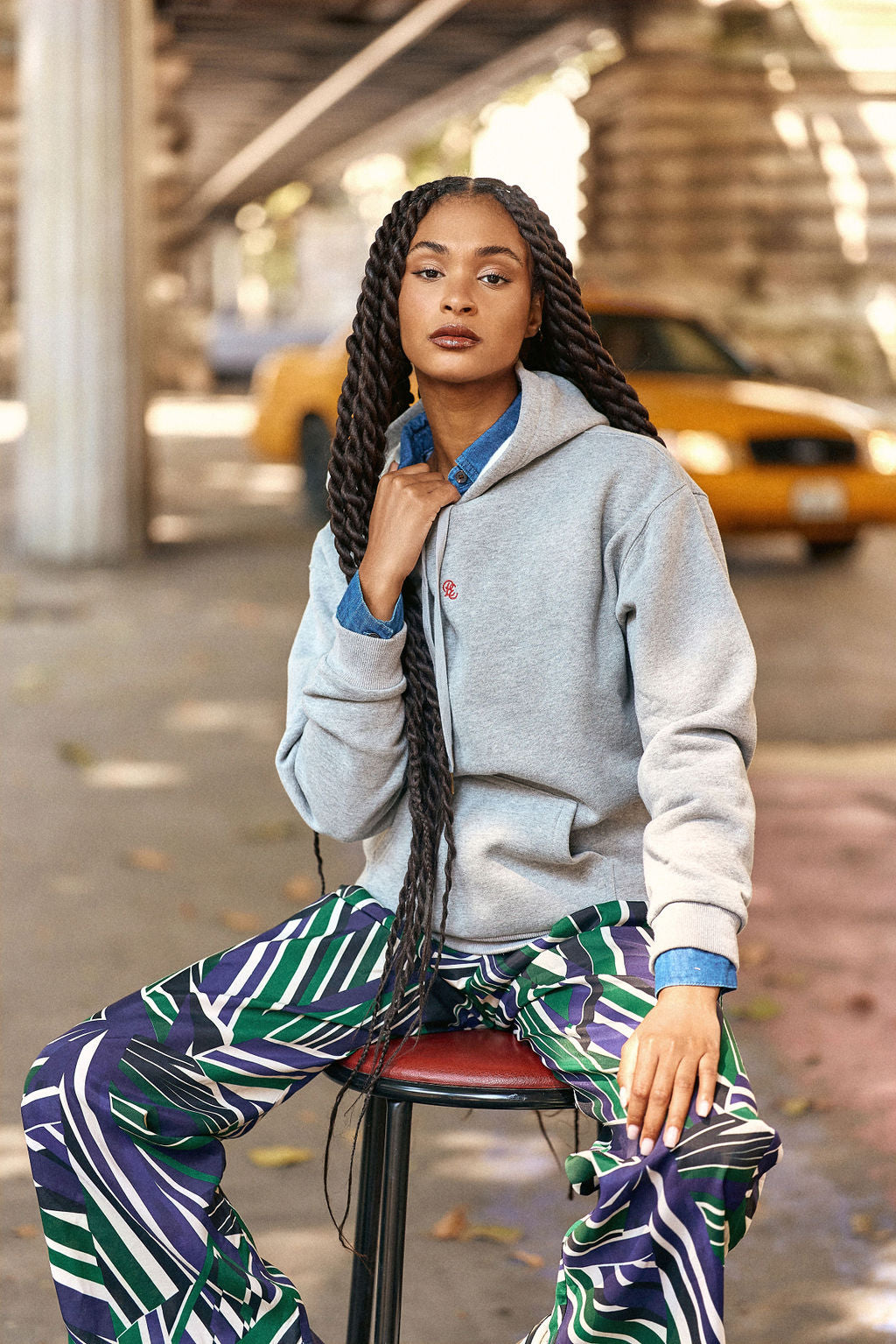 Grey Hooded Sweatshirt - Tamara