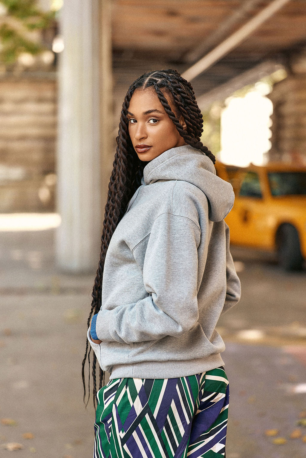 Grey Hooded Sweatshirt - Tamara