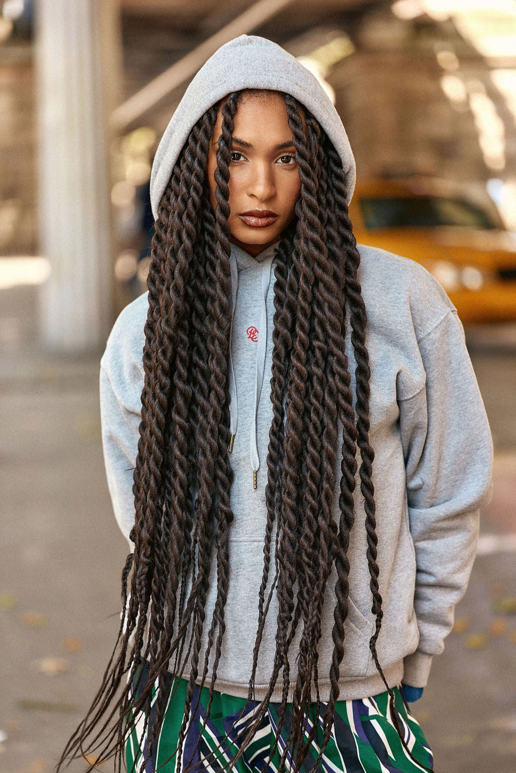 Grey Hooded Sweatshirt - Tamara