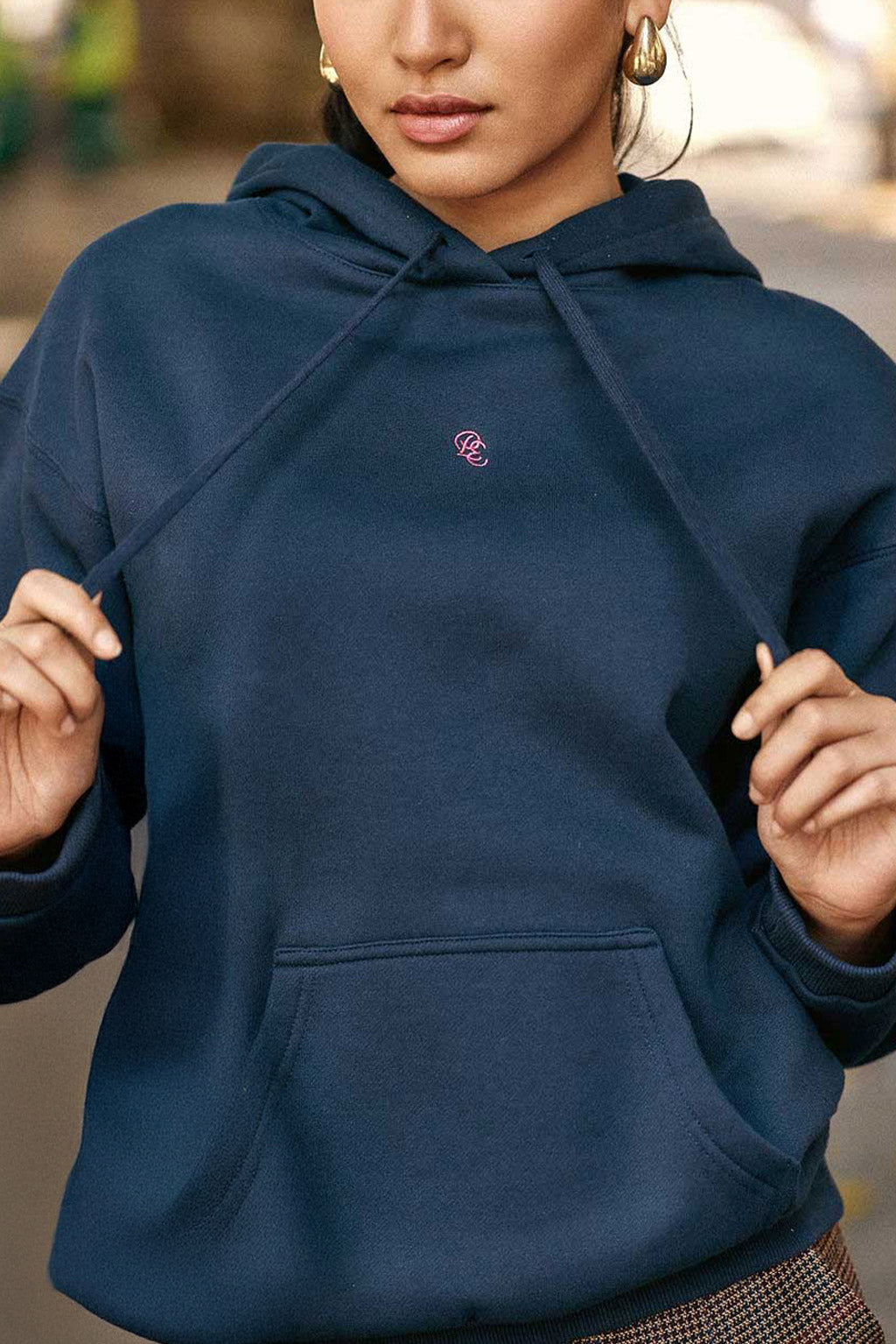 Navy Hooded Sweatshirt - Tamara