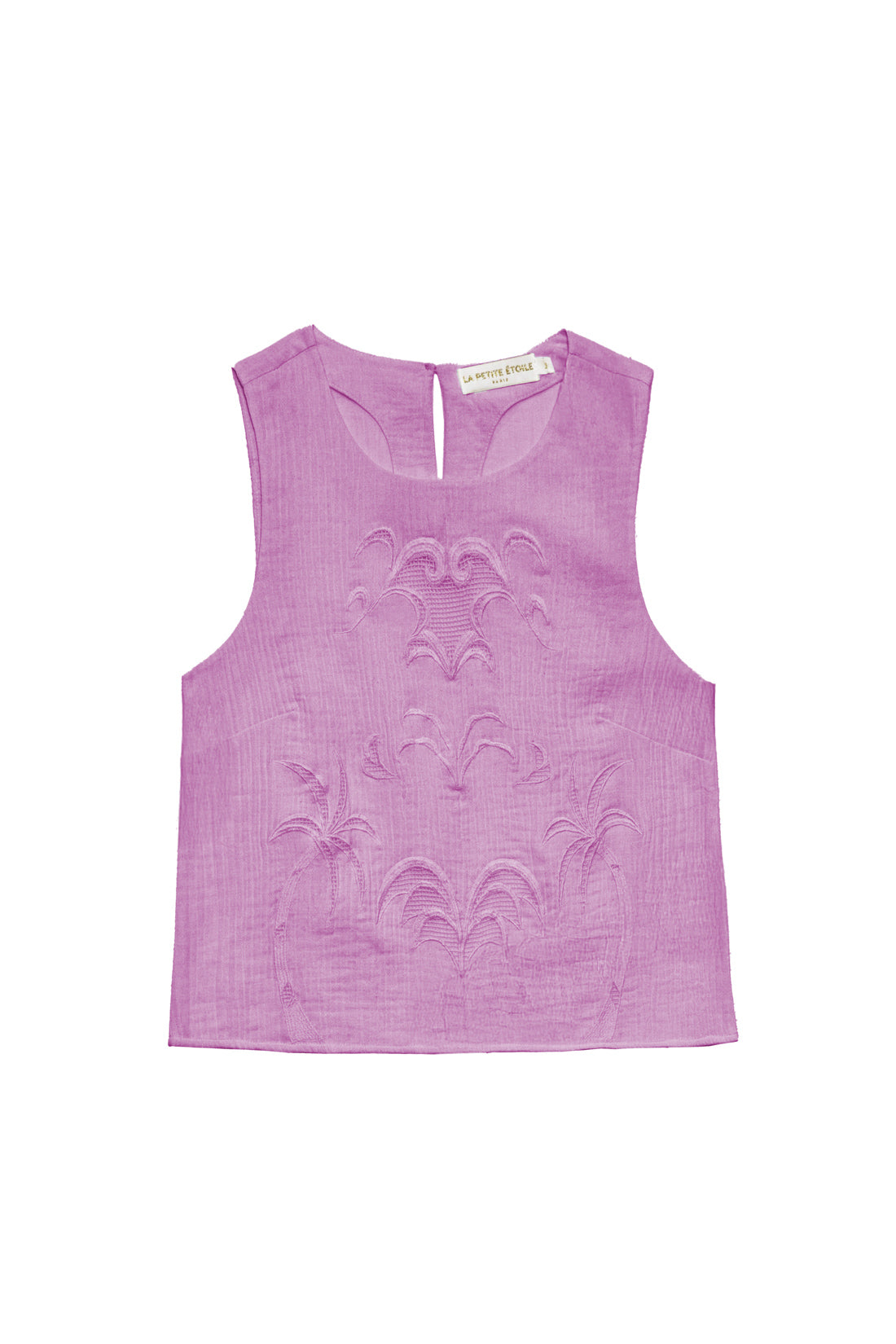 Pink Embroidered Sleeveless Top - Tammy
