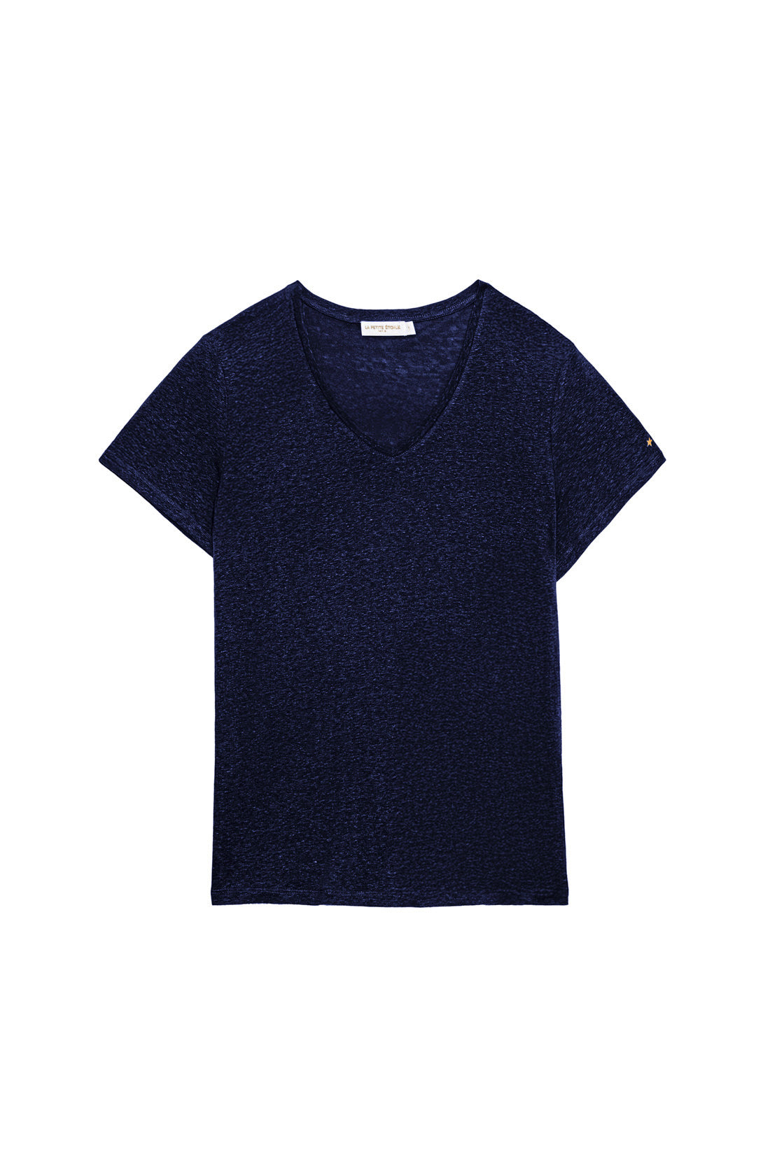 Navy V-neck T-shirt - Thana