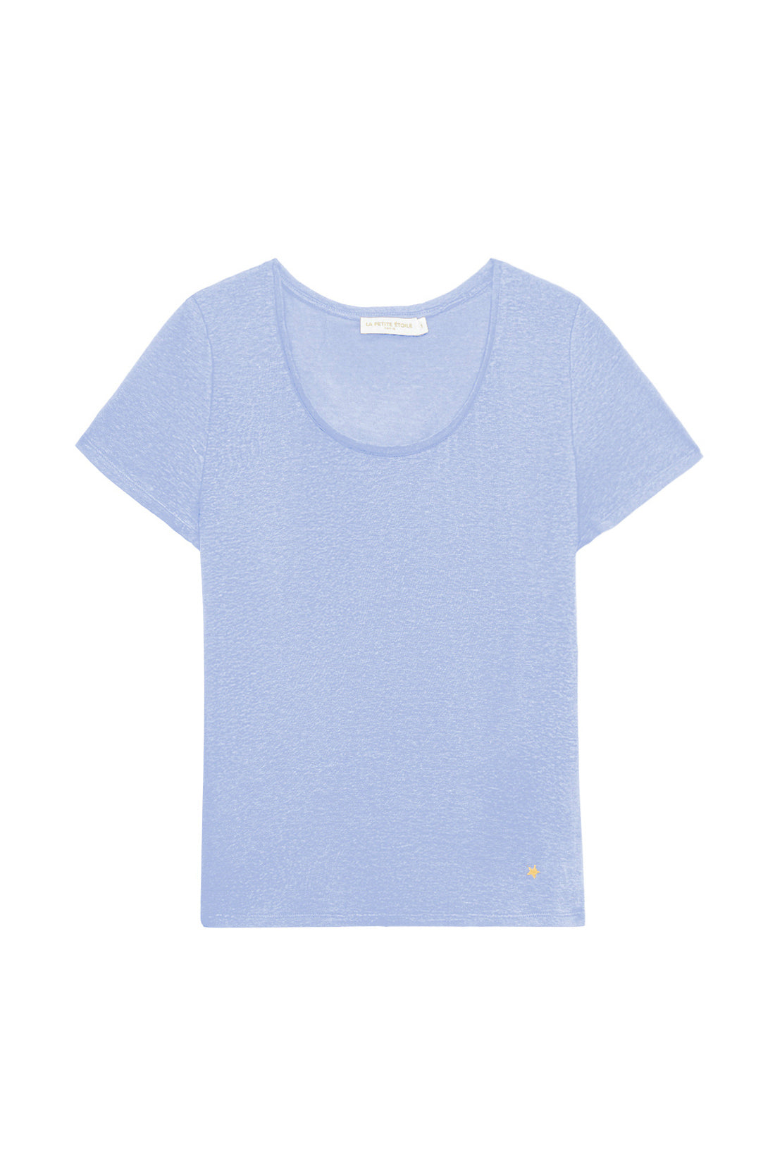 Sky blue round-neck T-shirt - Tia