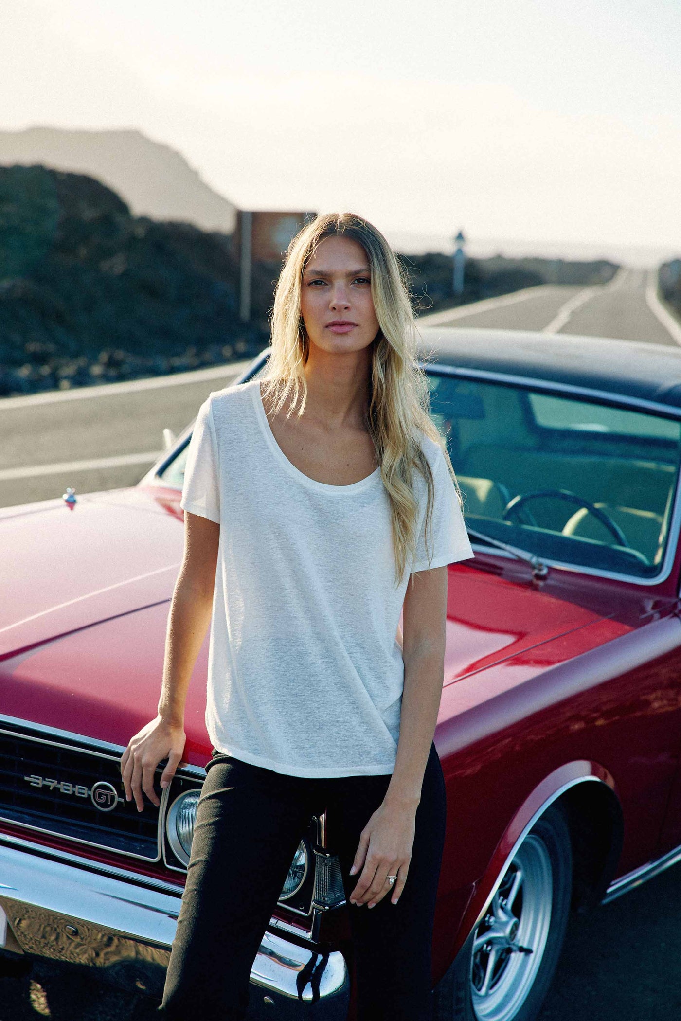 Ecru round neck t-shirt - Tia