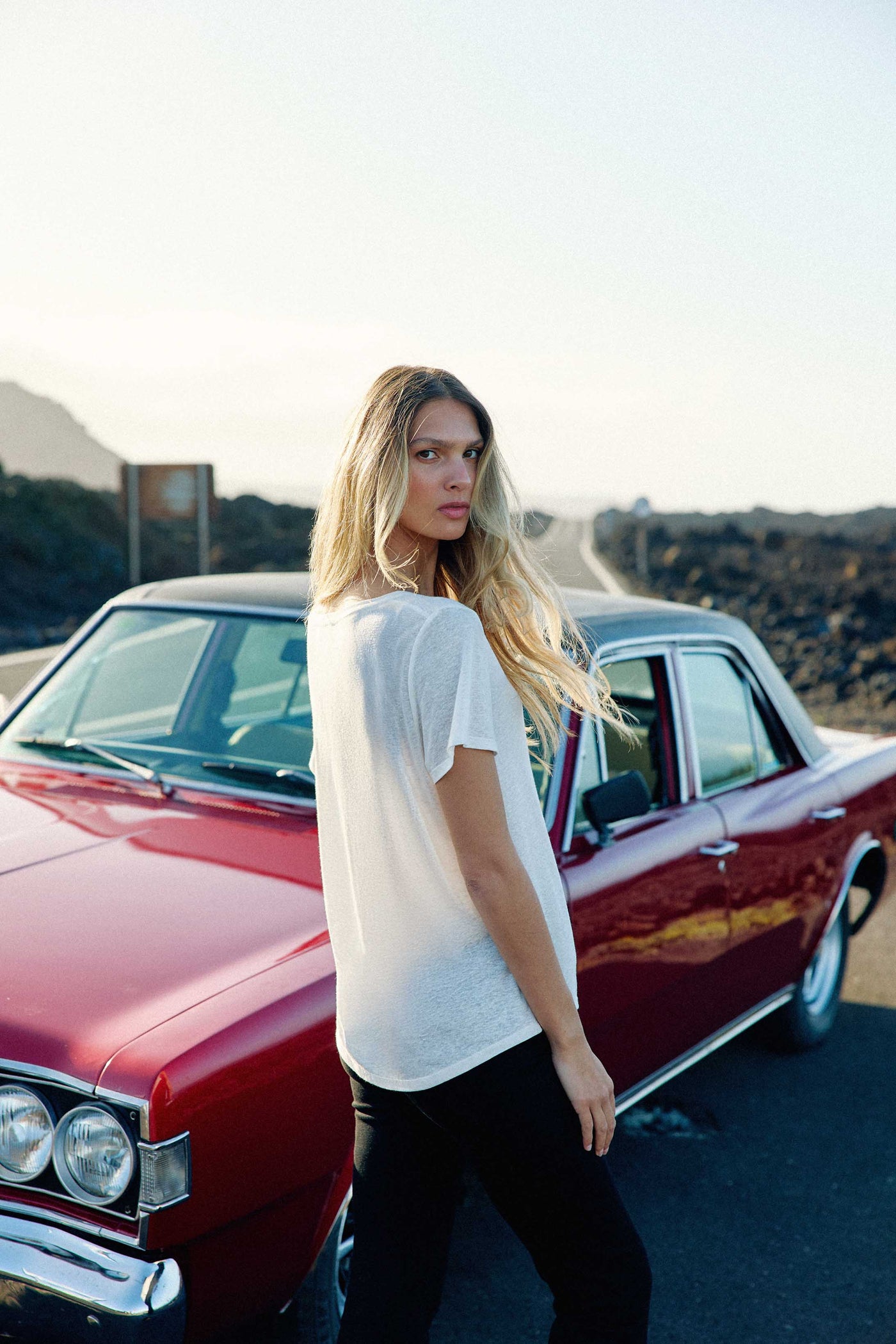 Ecru round neck t-shirt - Tia